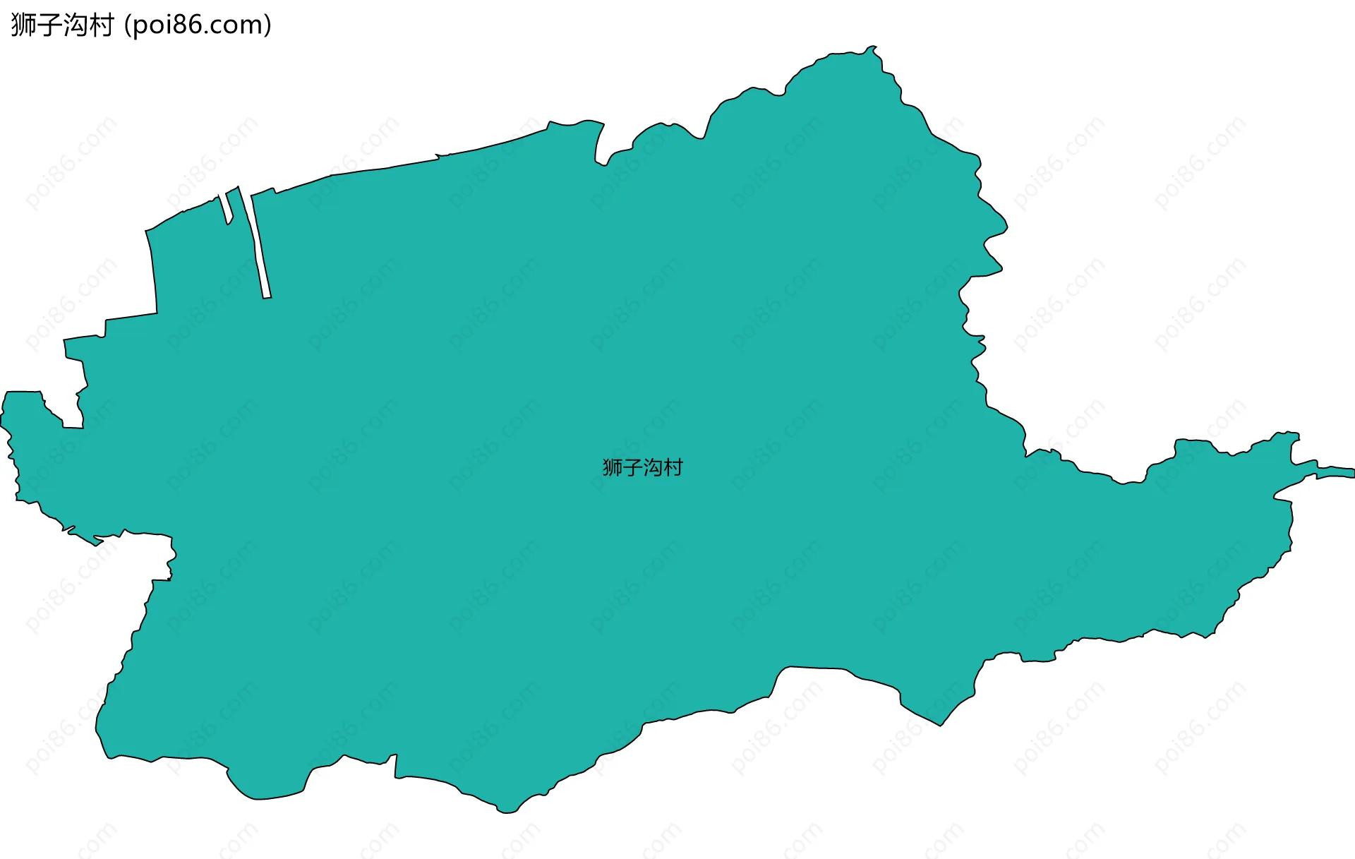狮子沟村边界地图