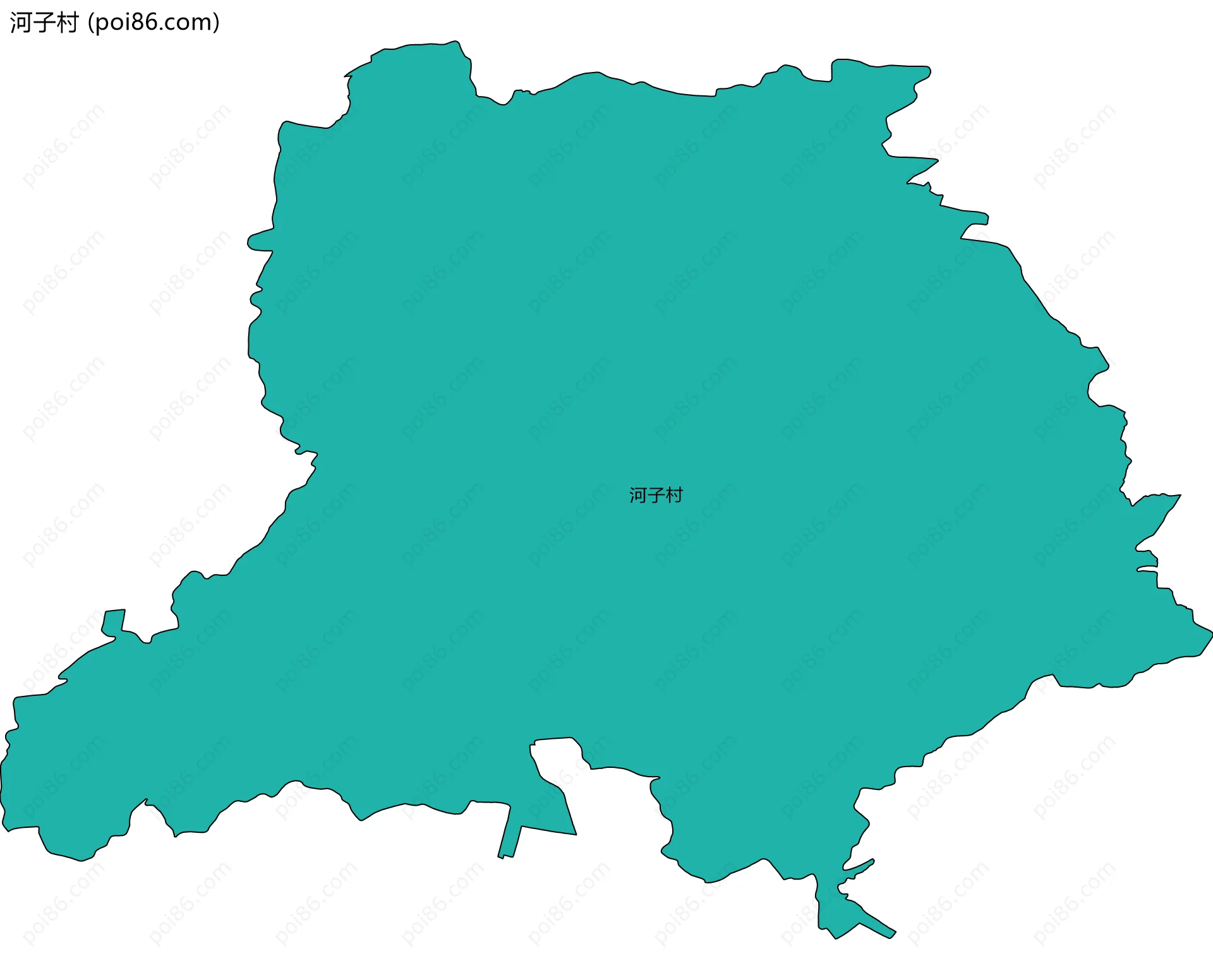 河子村边界地图