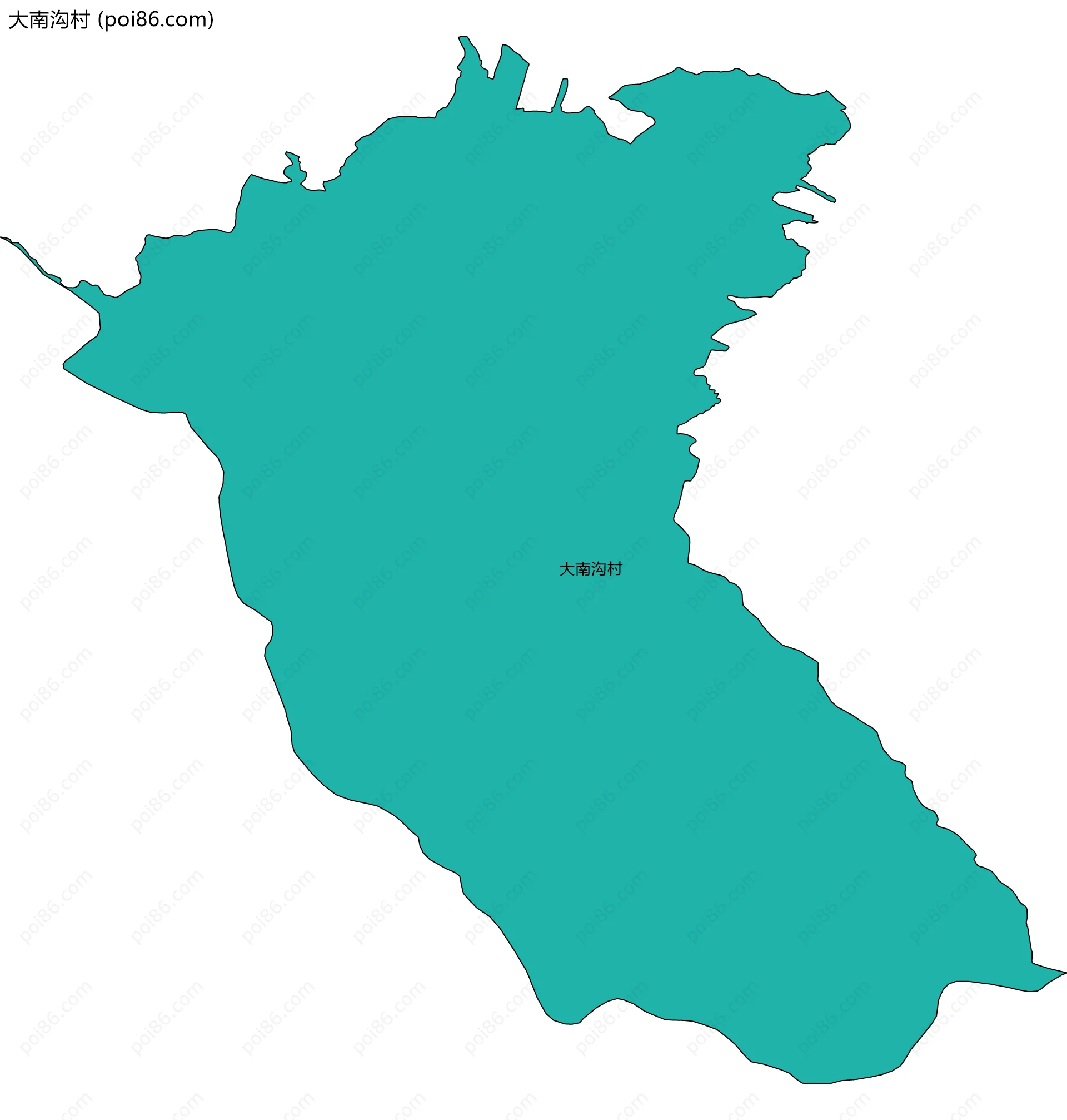 大南沟村边界地图