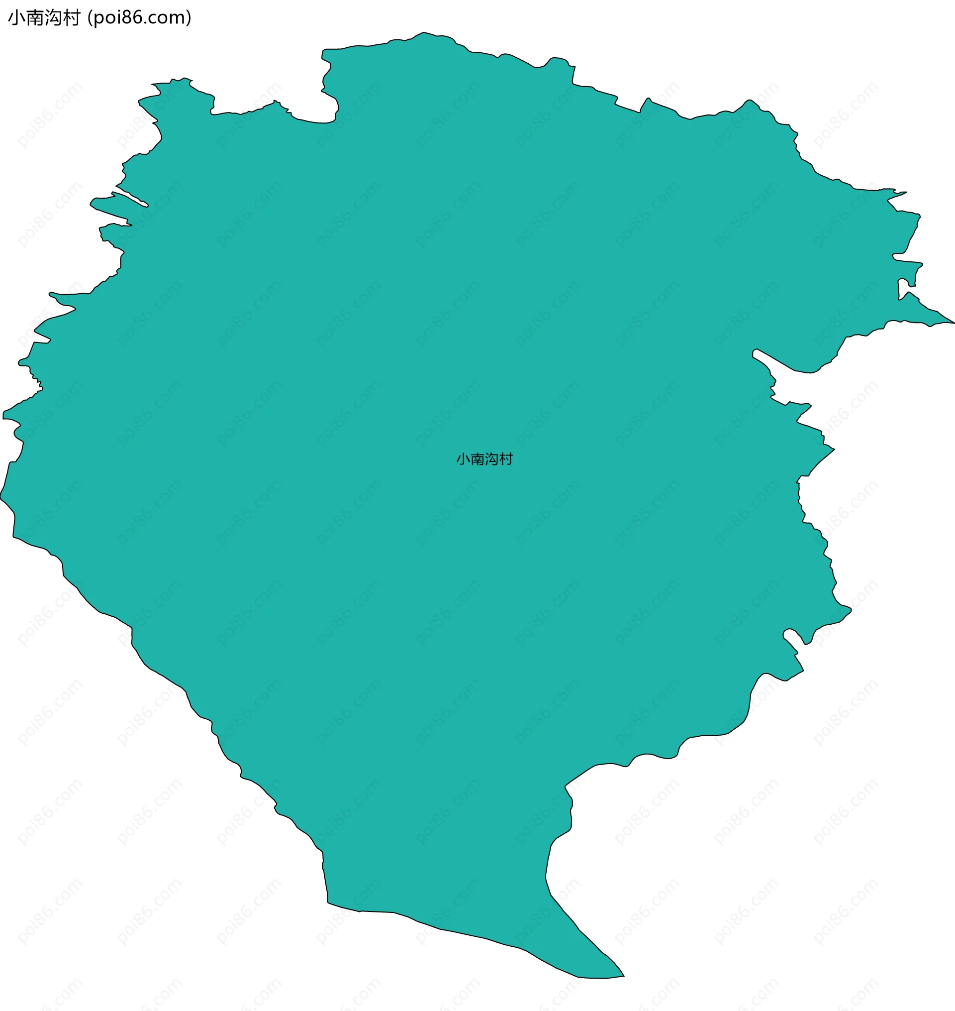 小南沟村边界地图