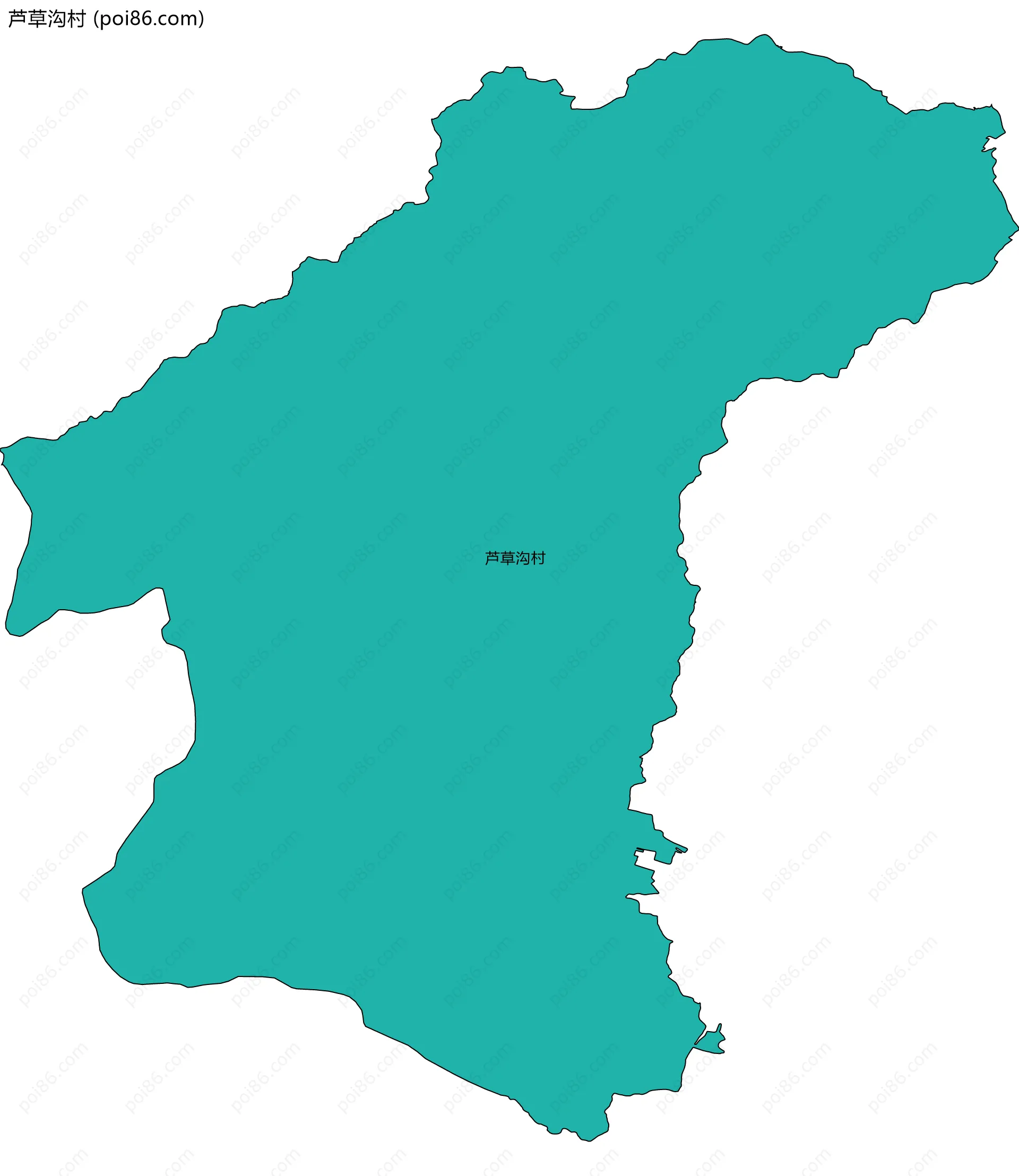 芦草沟村边界地图