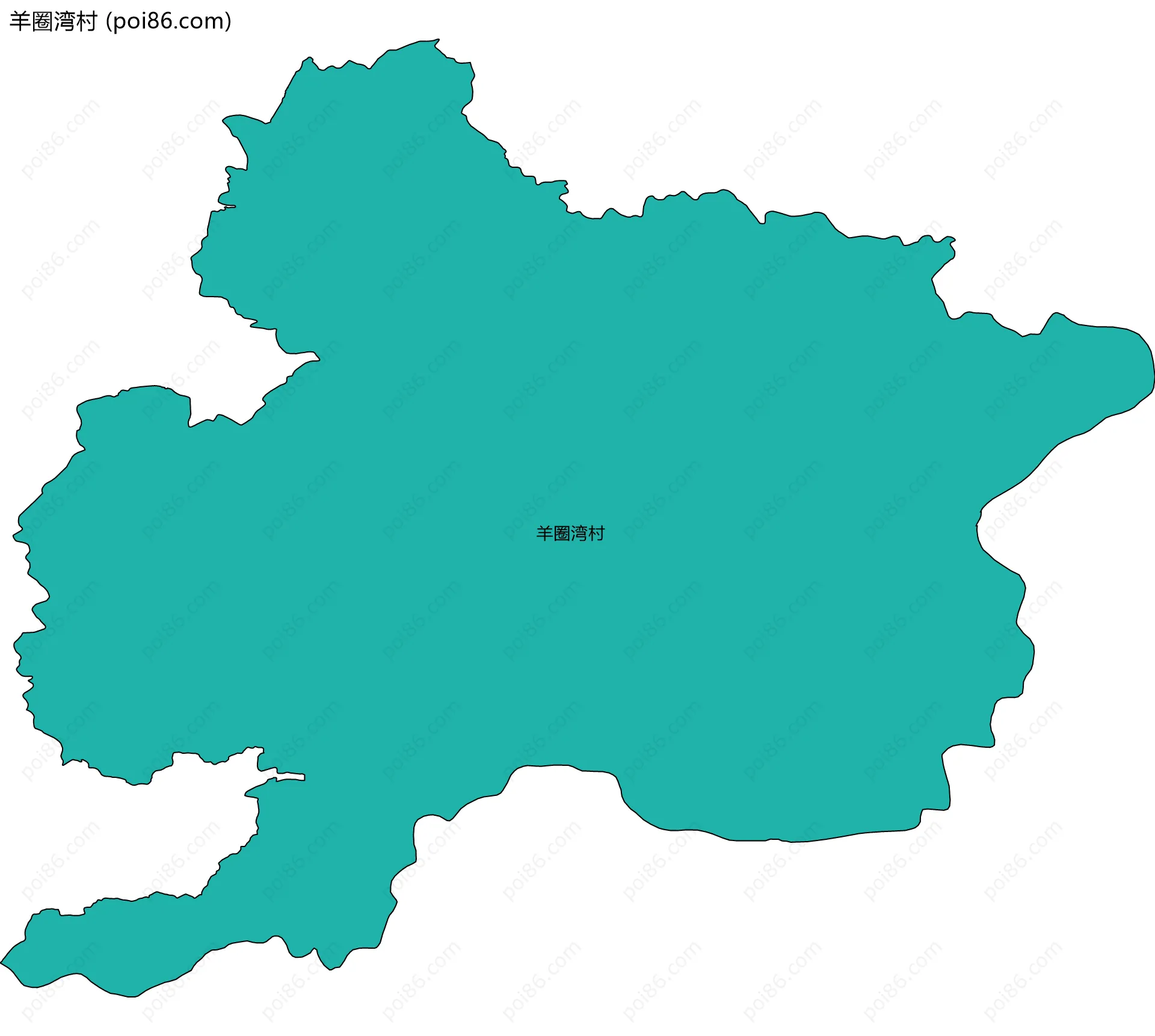 羊圈湾村边界地图