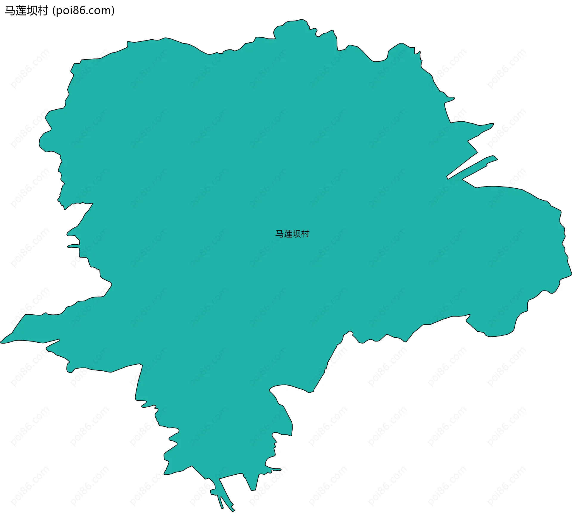 马莲坝村边界地图