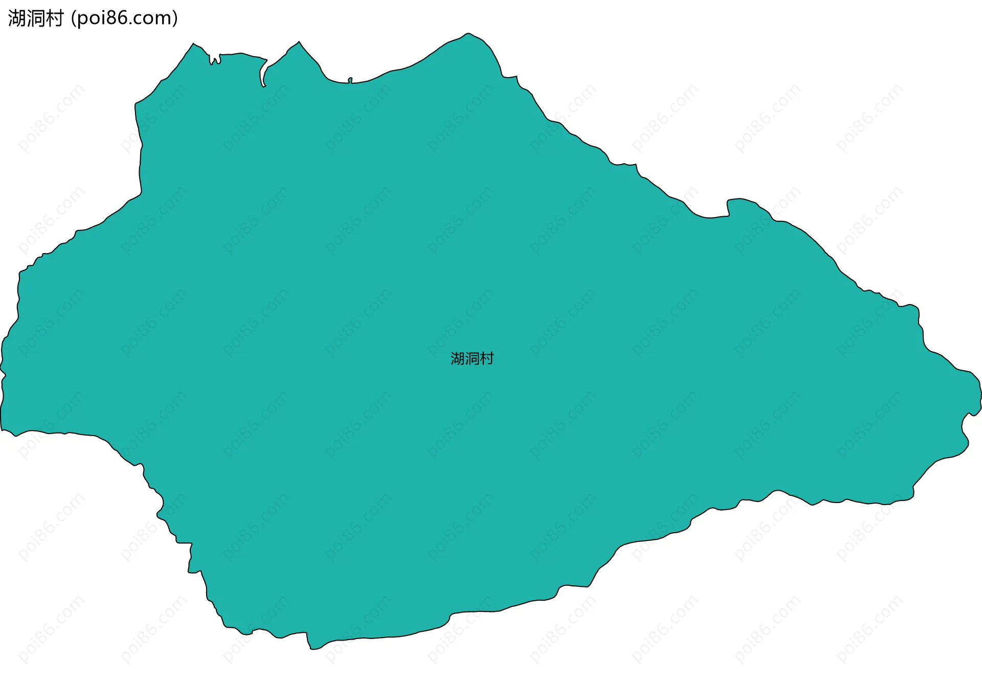 湖洞村边界地图