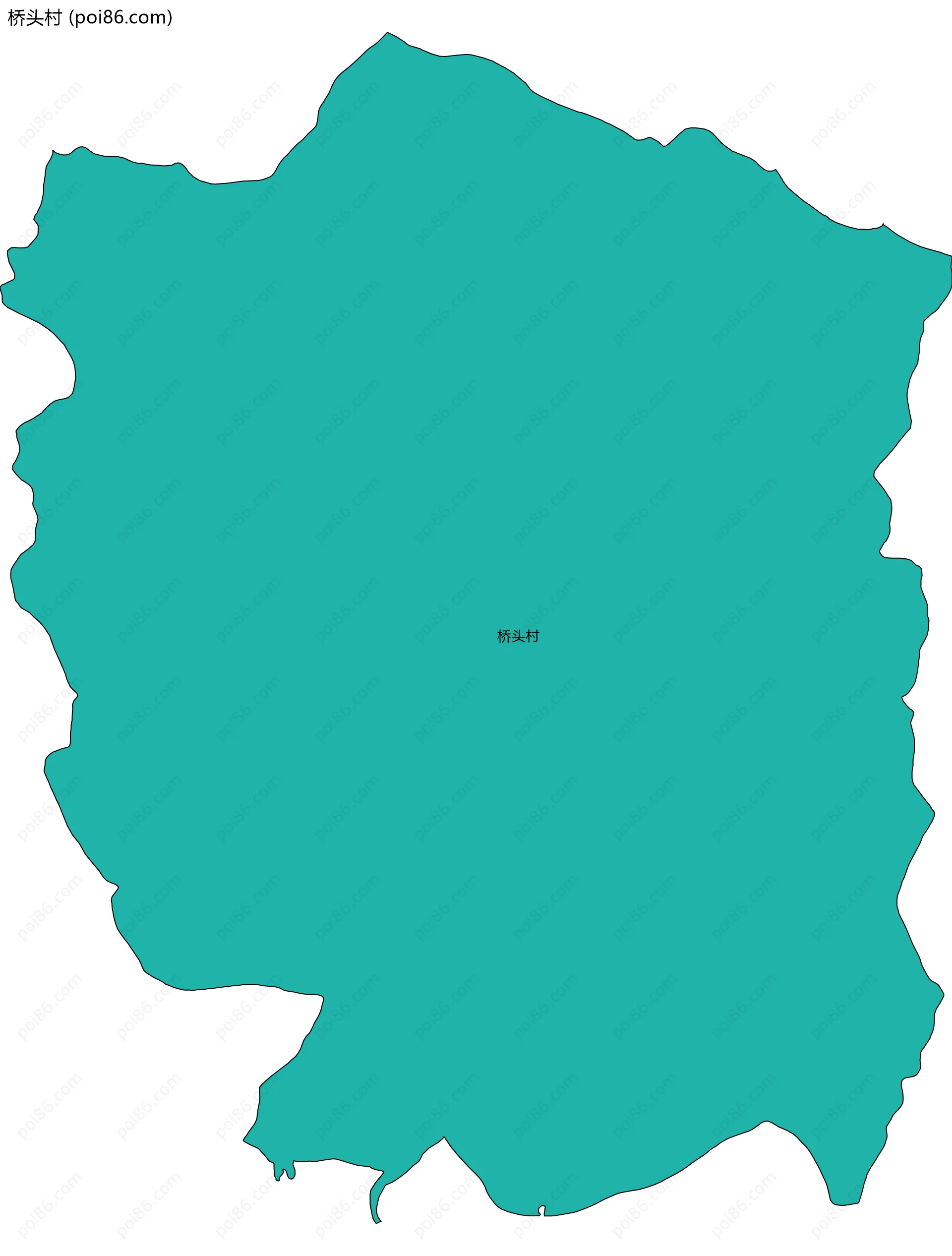 桥头村边界地图