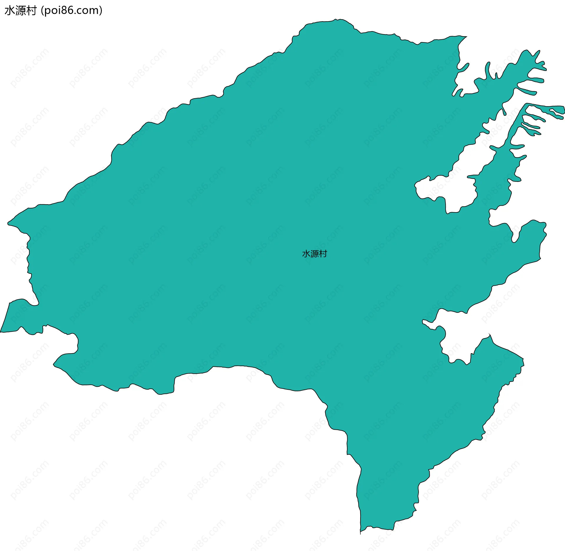 水源村边界地图