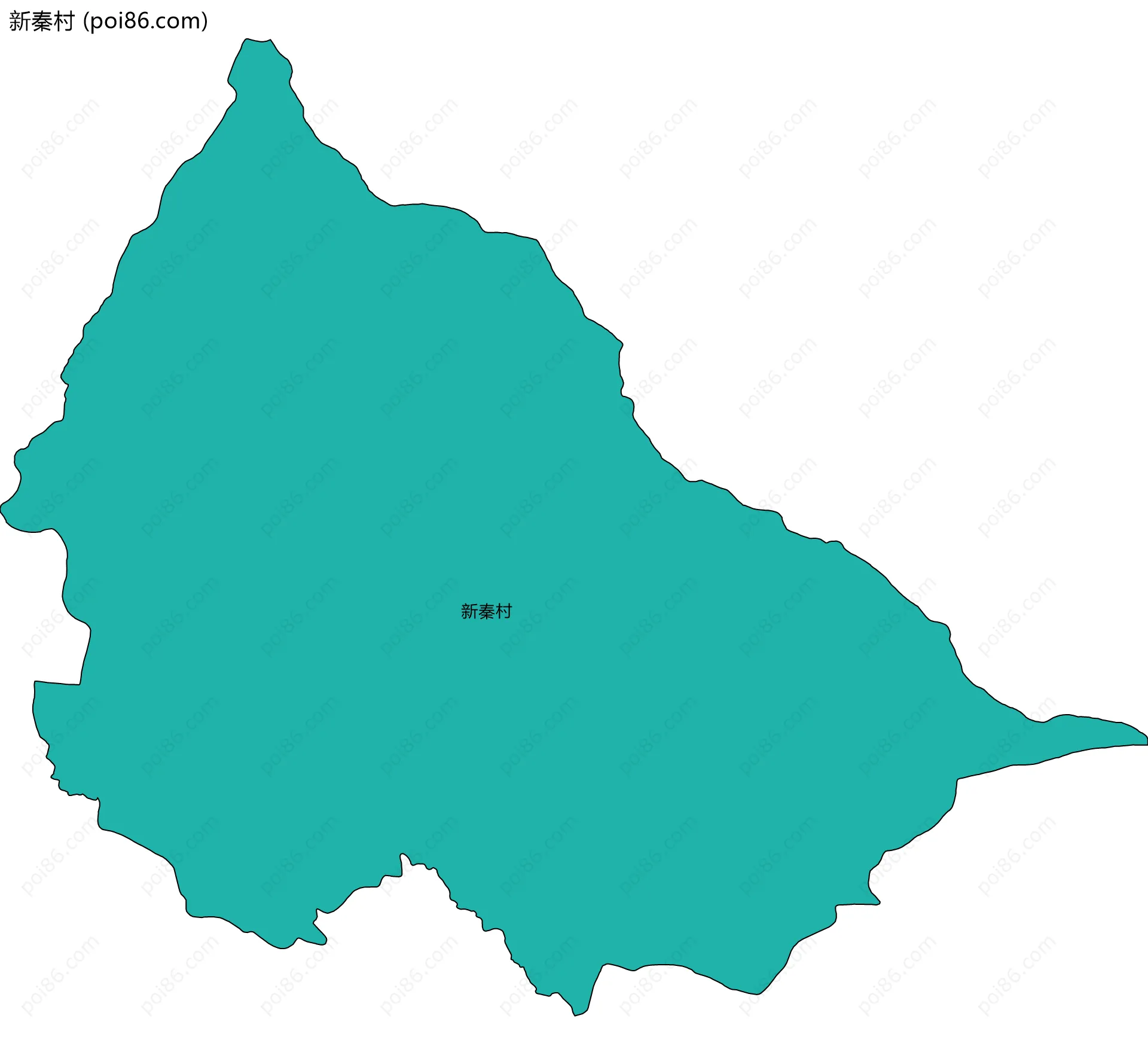新秦村边界地图