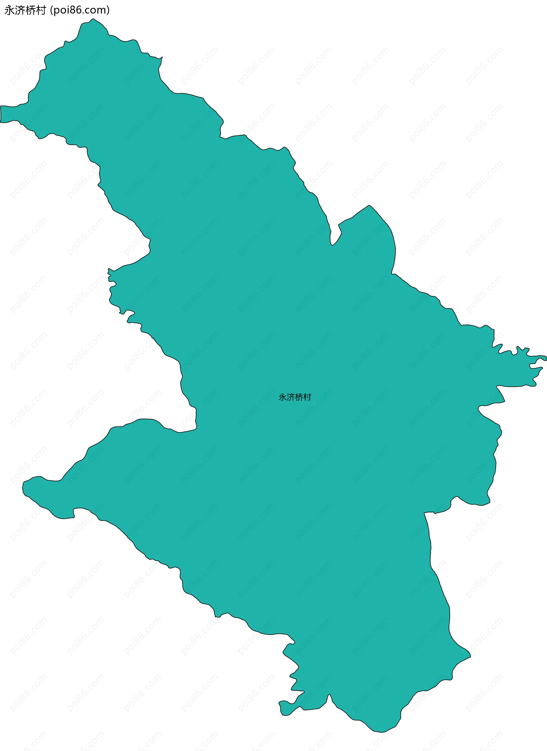 永济桥村边界地图