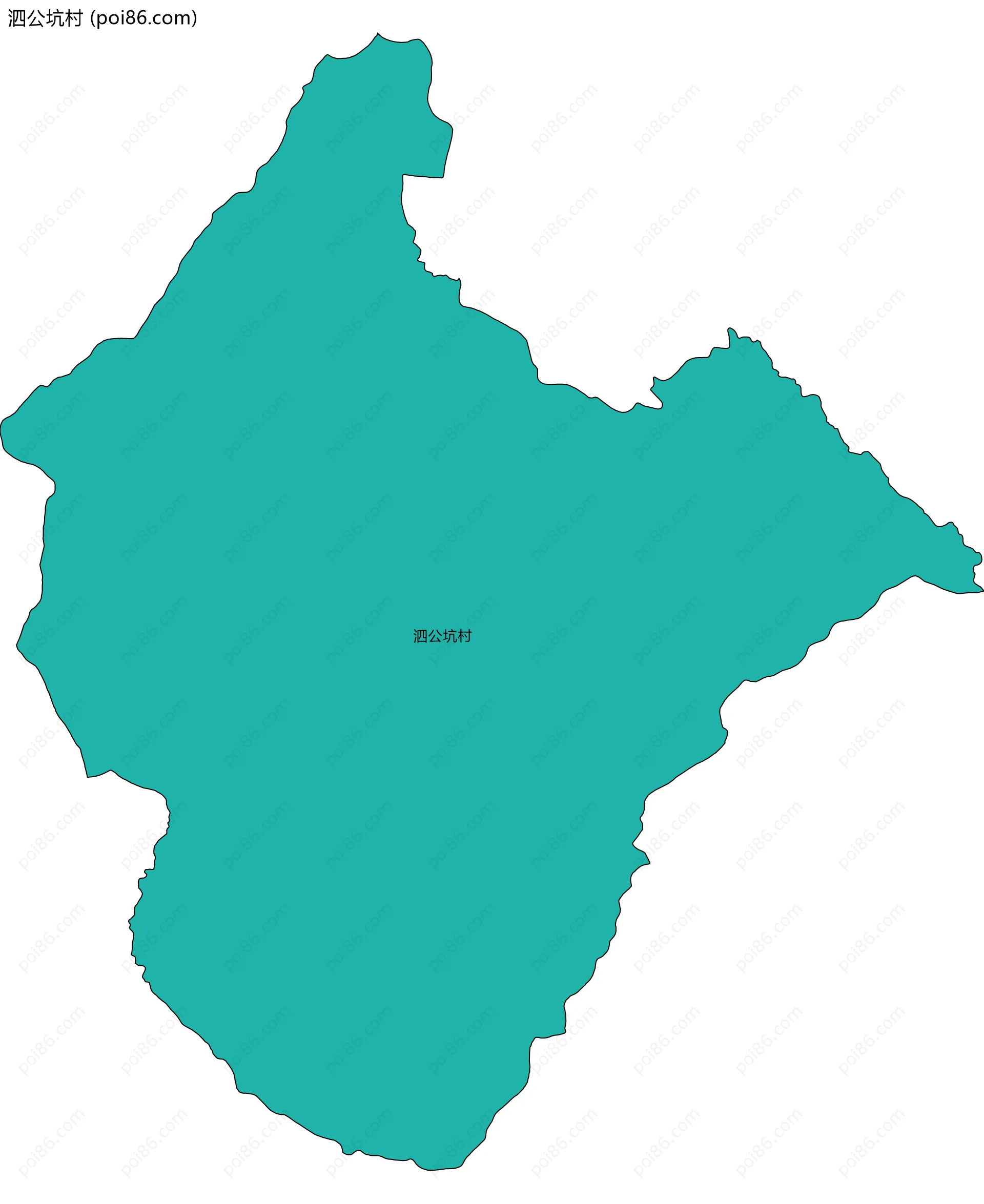 泗公坑村边界地图