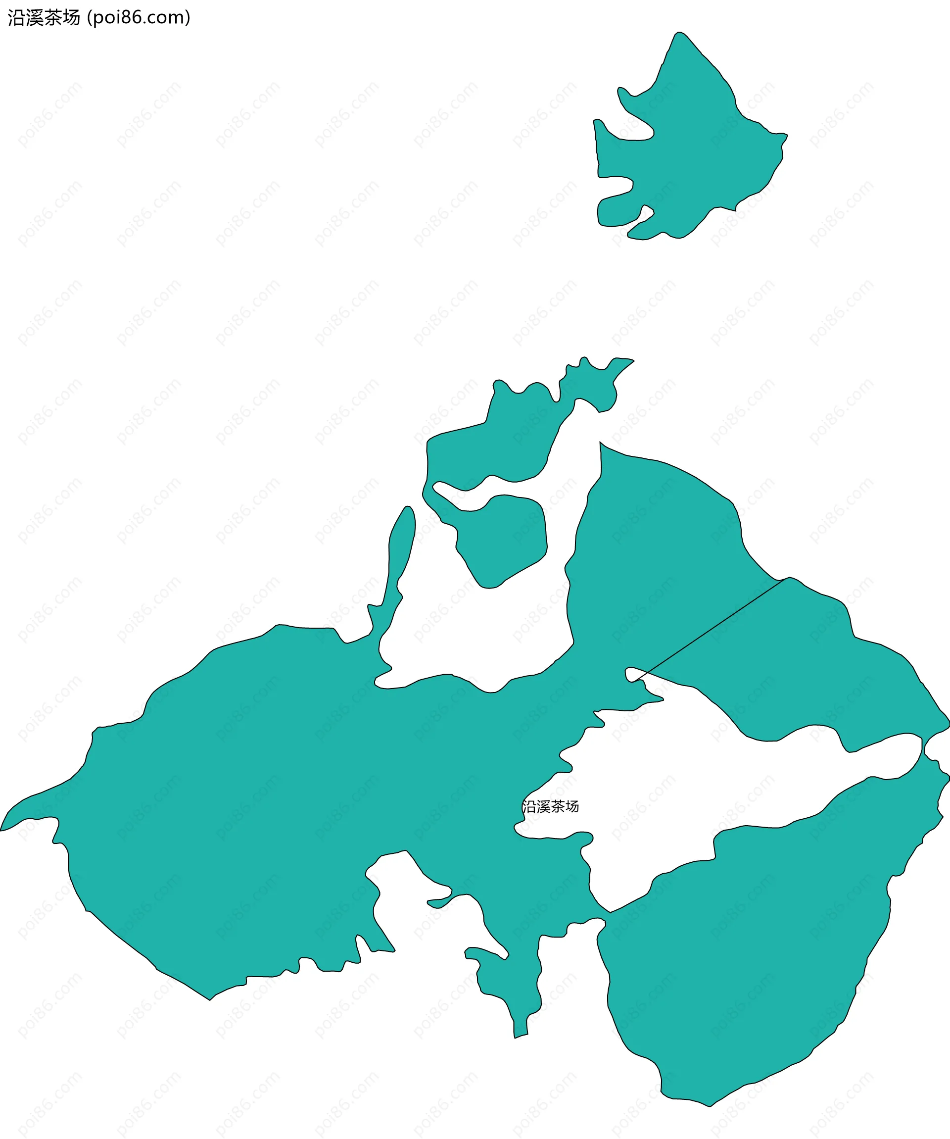沿溪茶场边界地图