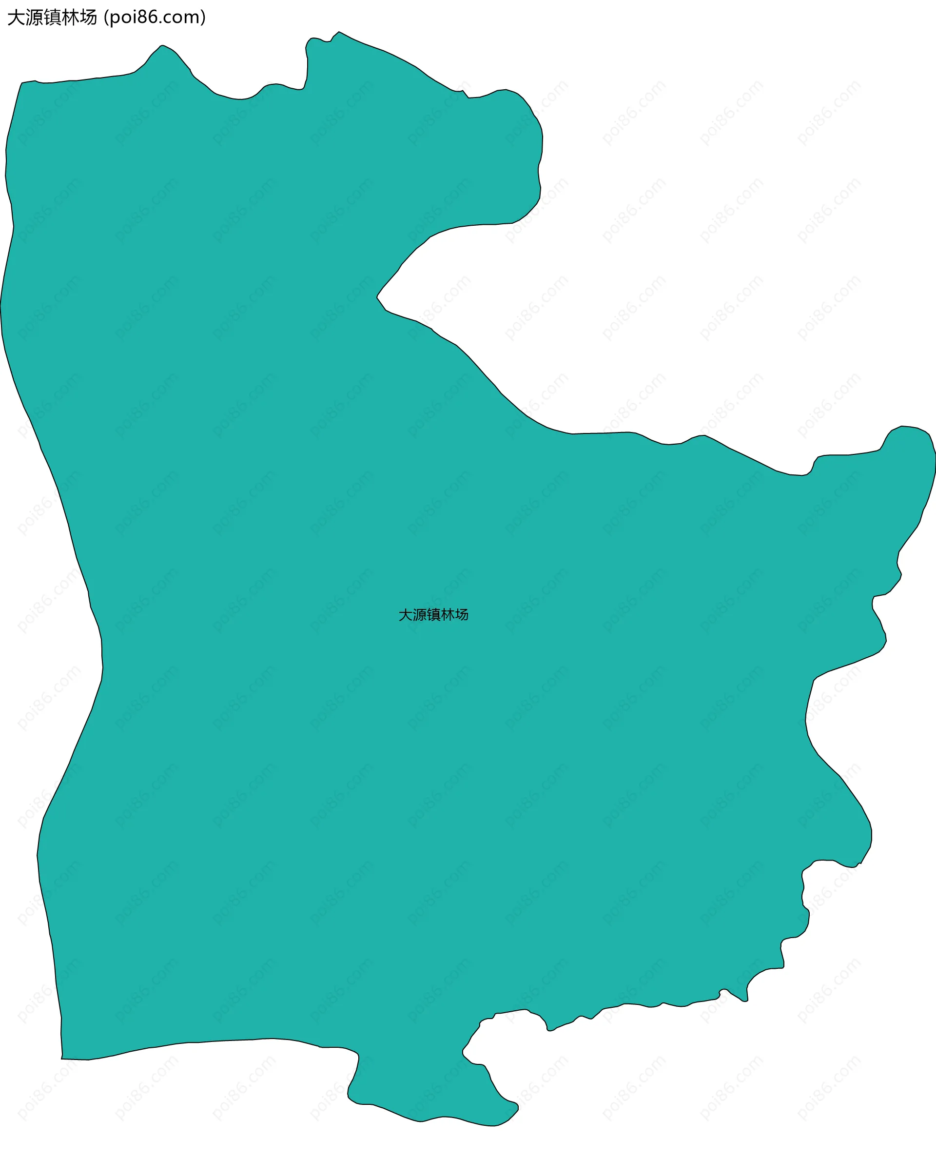 大源镇林场边界地图