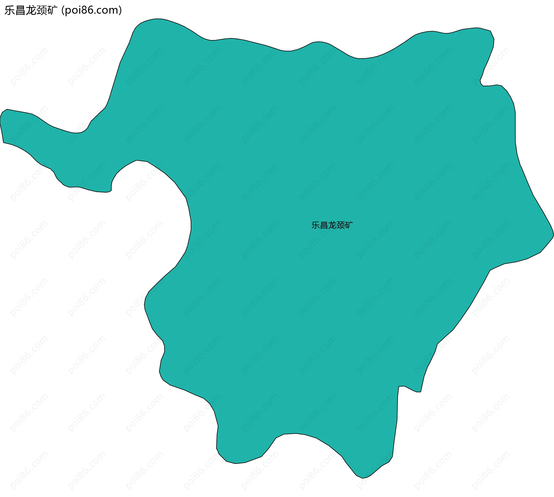 乐昌龙颈矿边界地图