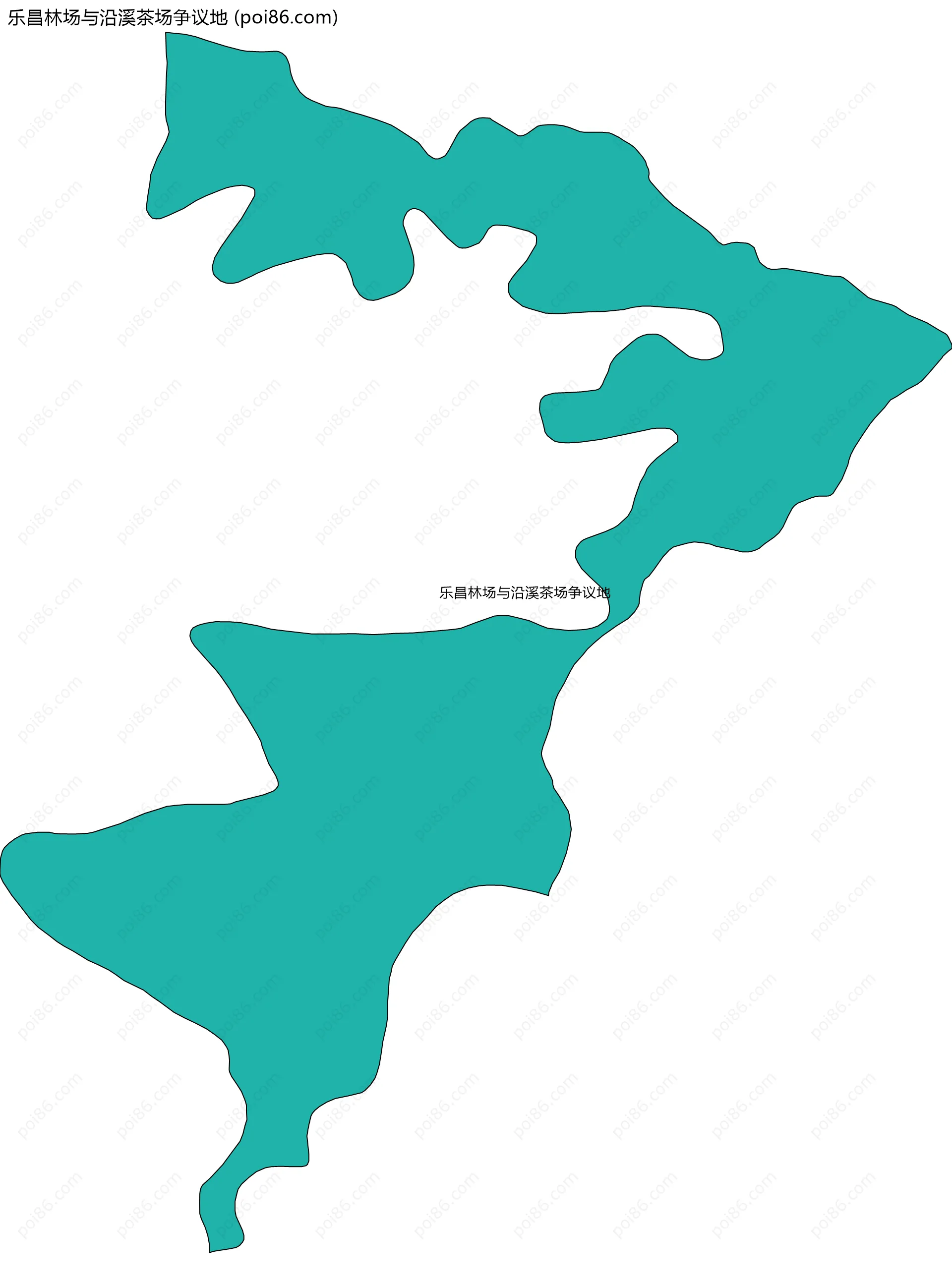 乐昌林场与沿溪茶场争议地边界地图