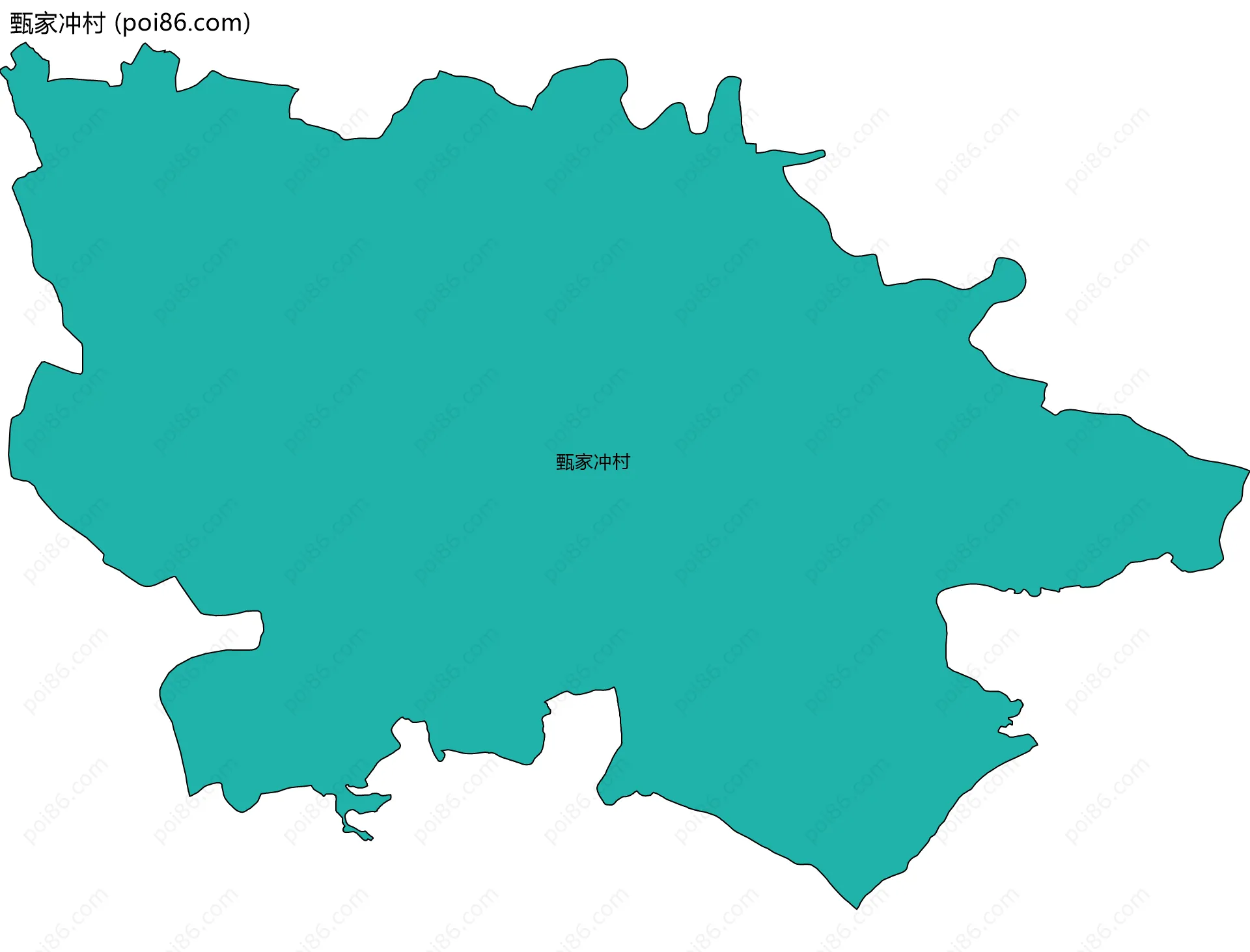 甄家冲村边界地图