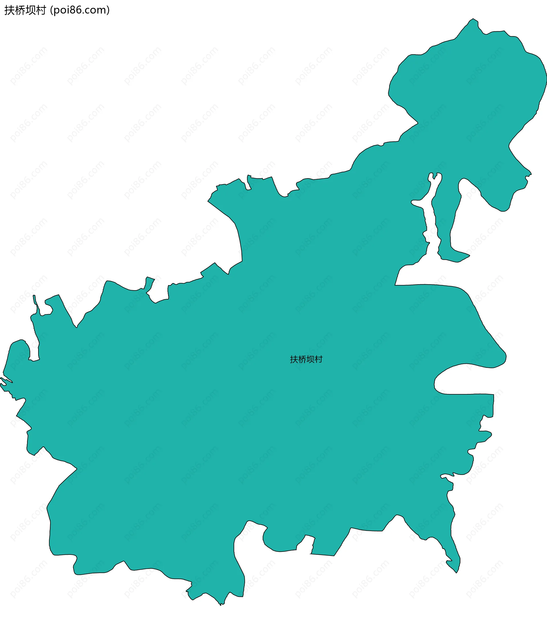 扶桥坝村边界地图