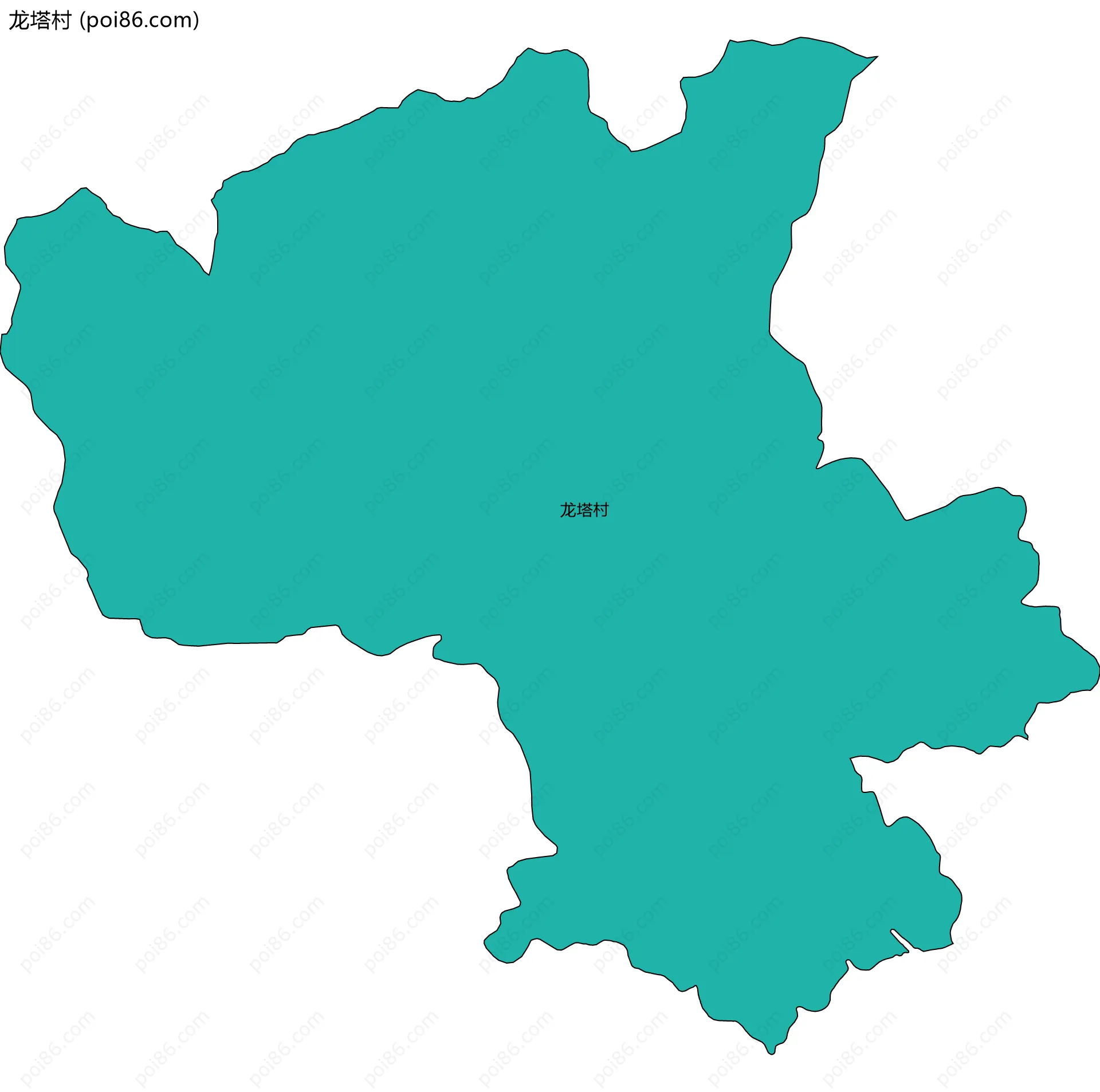 龙塔村边界地图