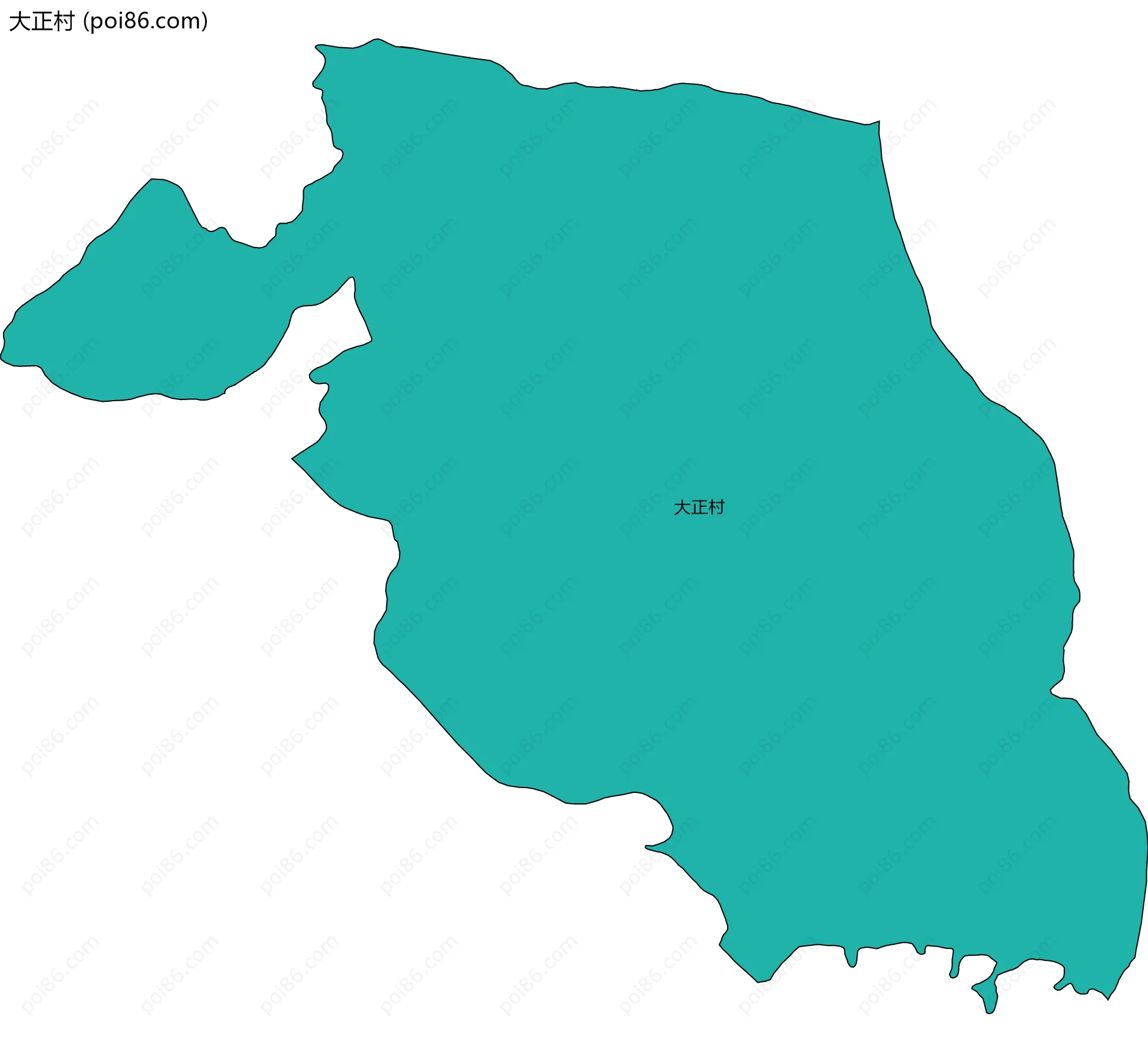 大正村边界地图