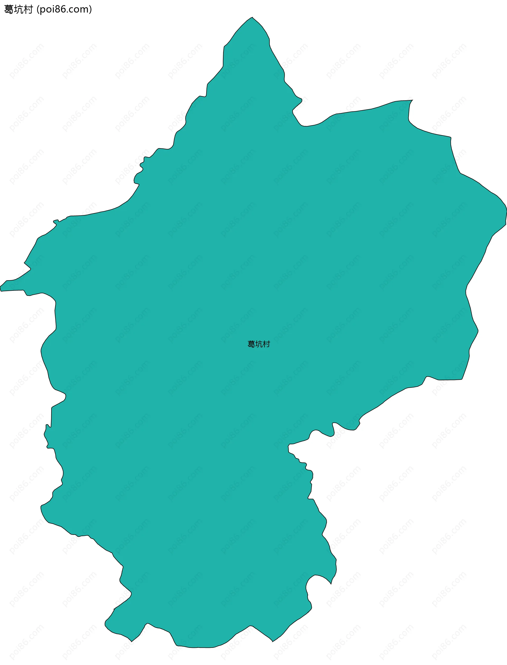 葛坑村边界地图