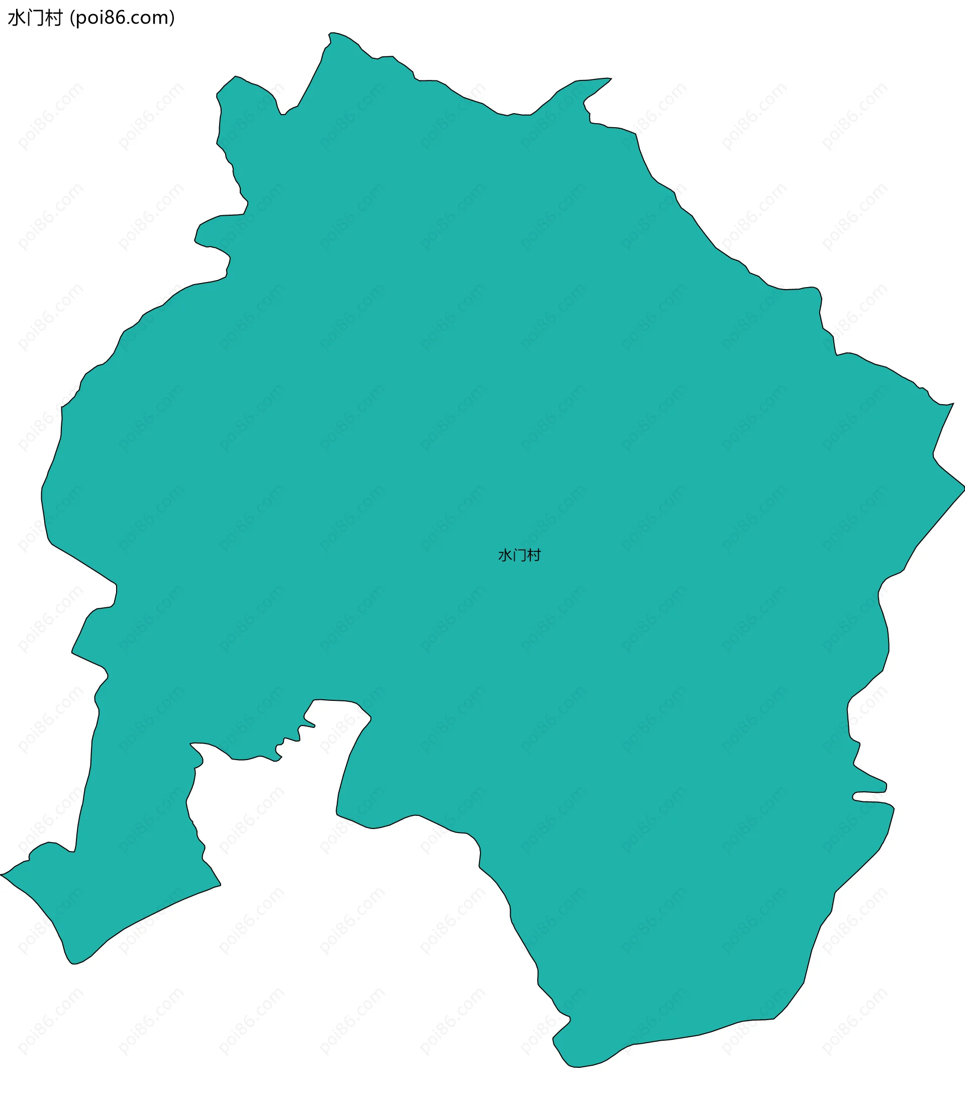 水门村边界地图