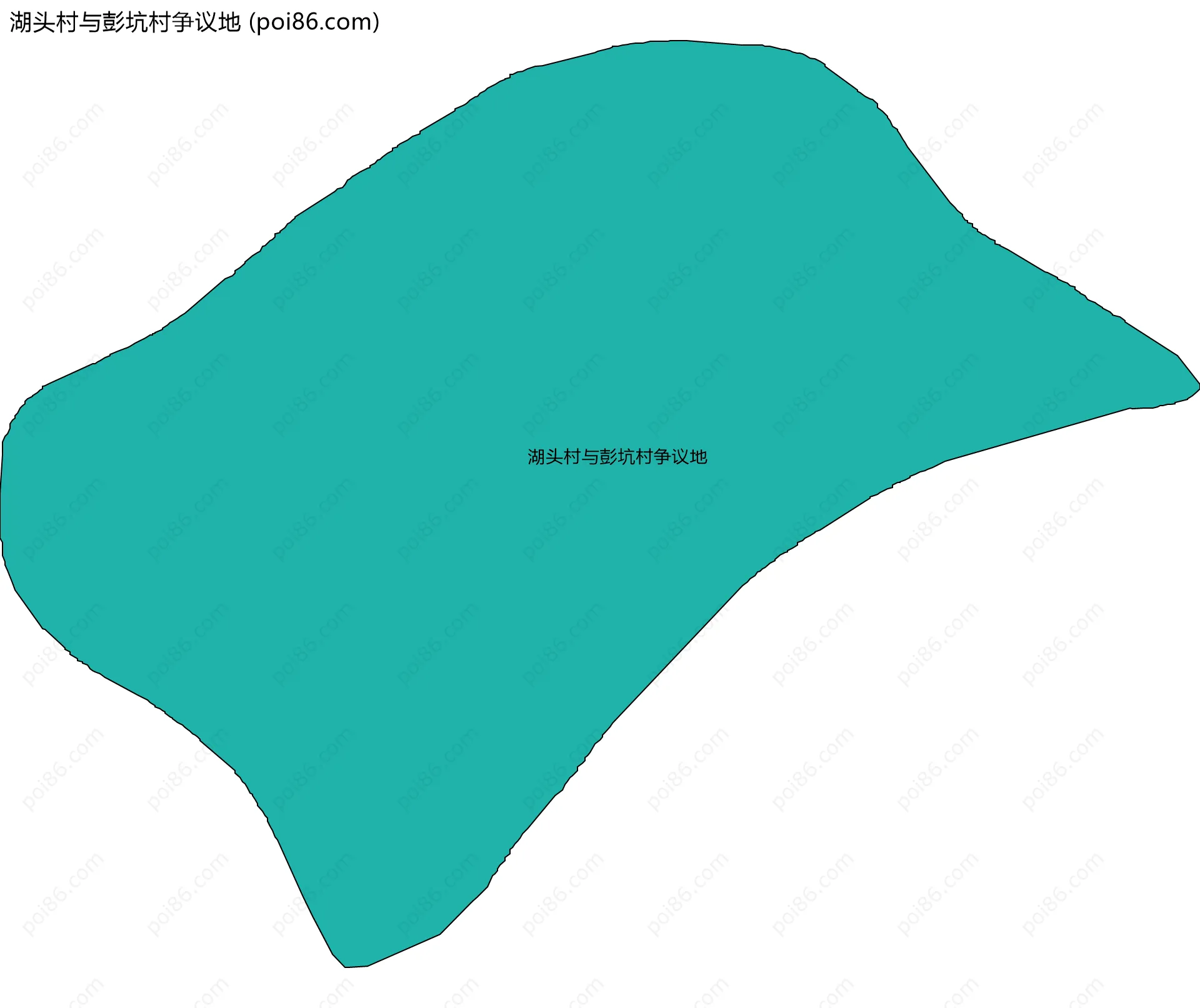 湖头村与彭坑村争议地边界地图