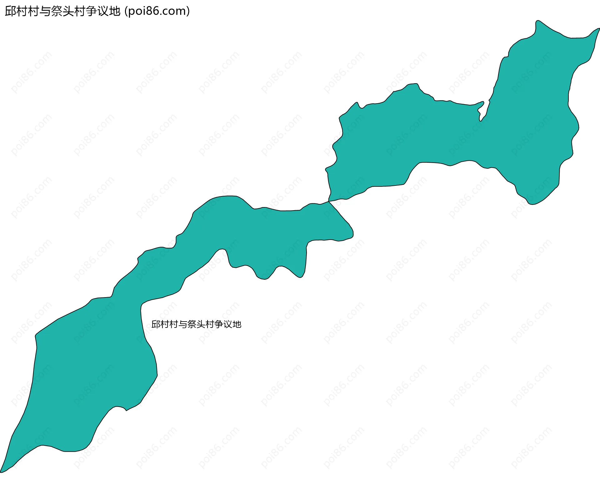 邱村村与祭头村争议地边界地图