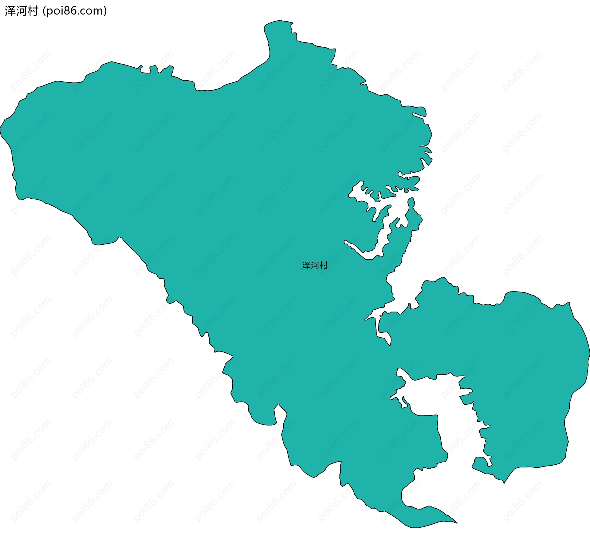泽河村边界地图