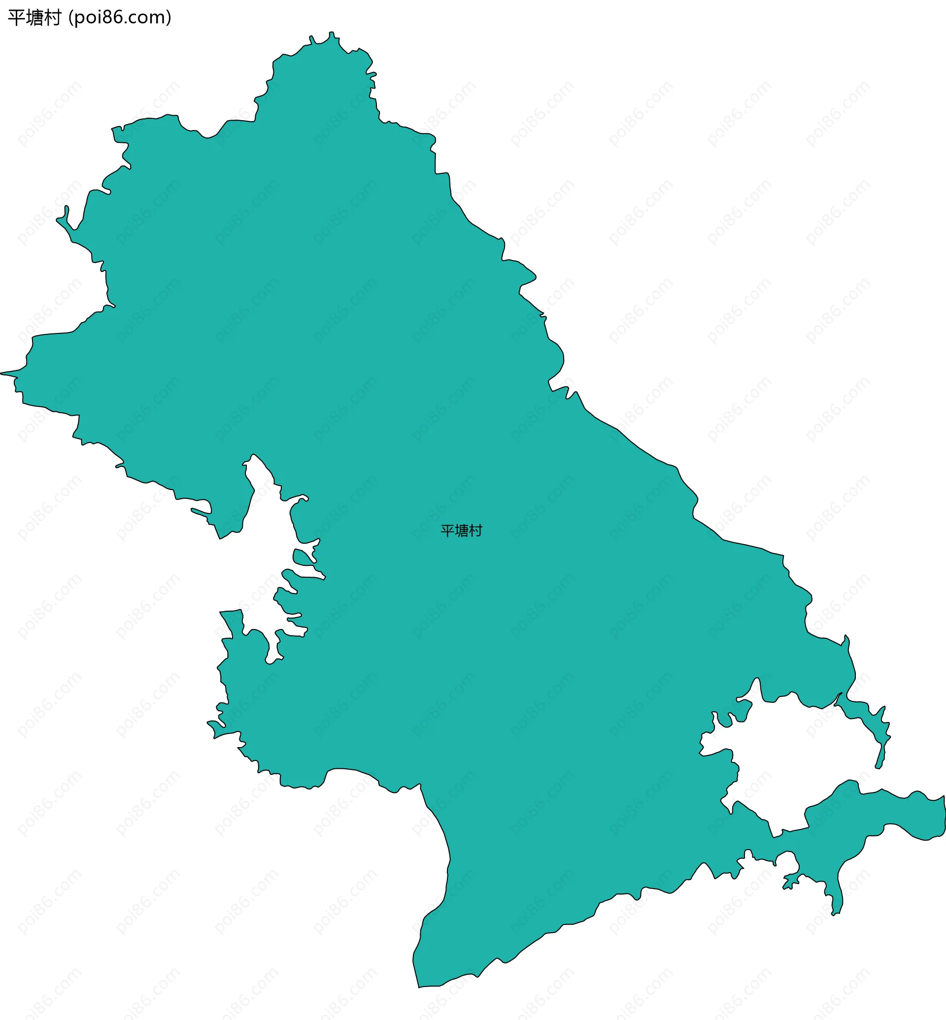 平塘村边界地图