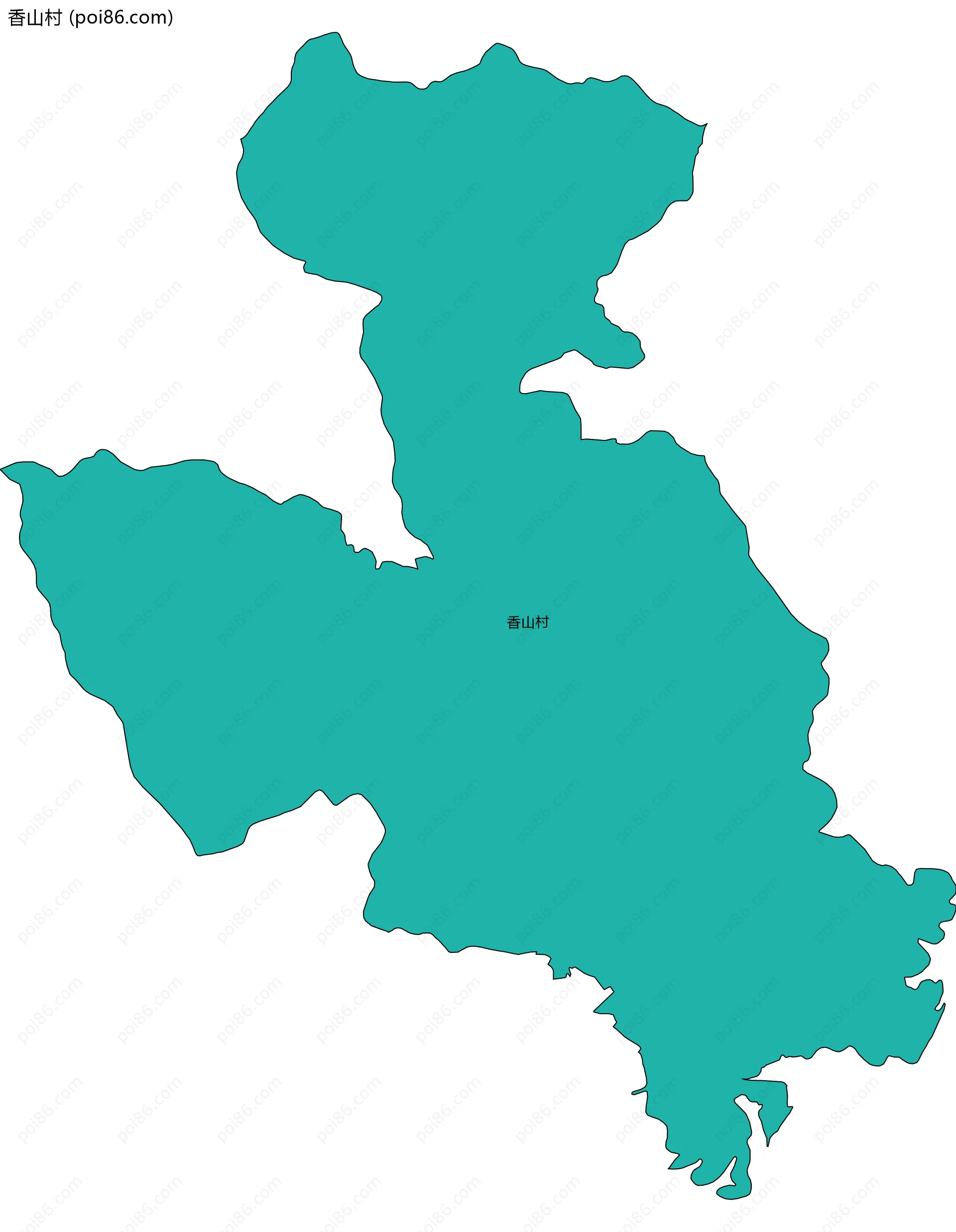 香山村边界地图