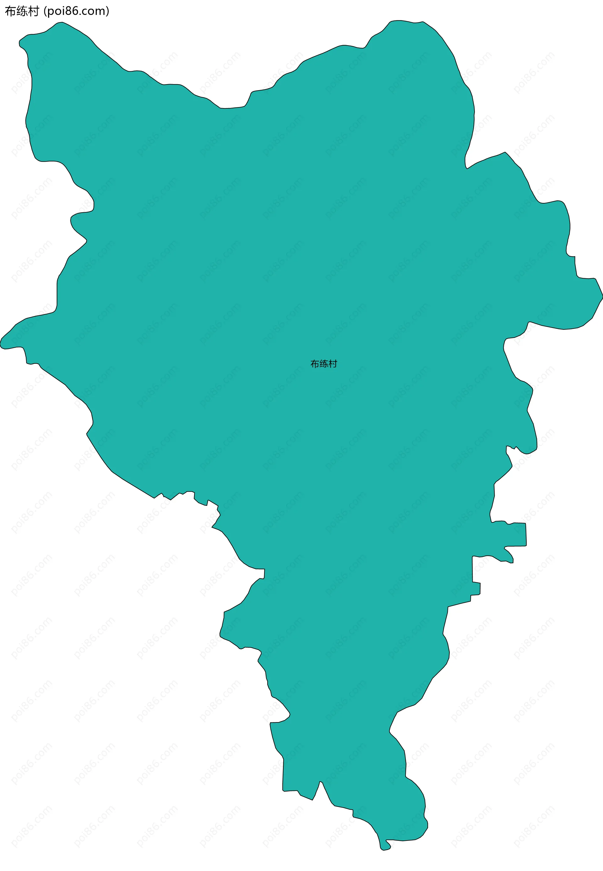 布练村边界地图