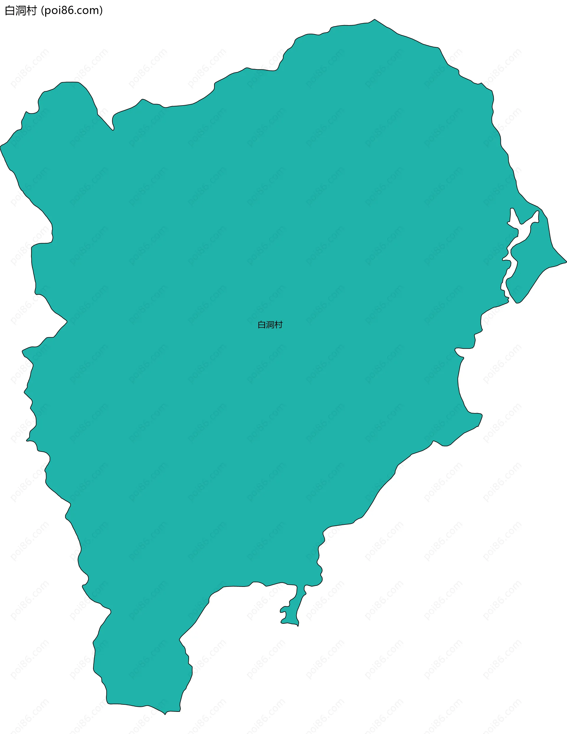 白洞村边界地图