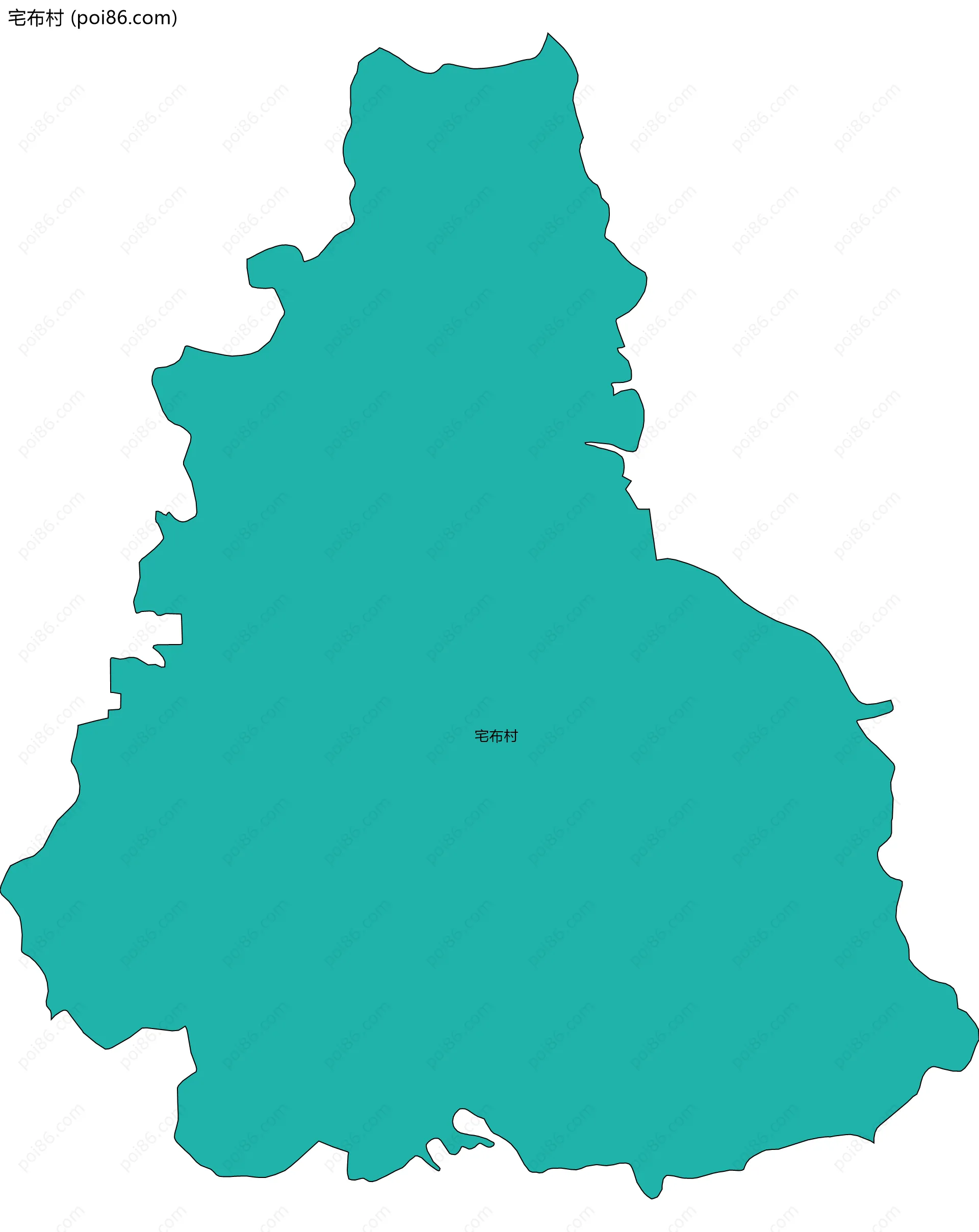 宅布村边界地图