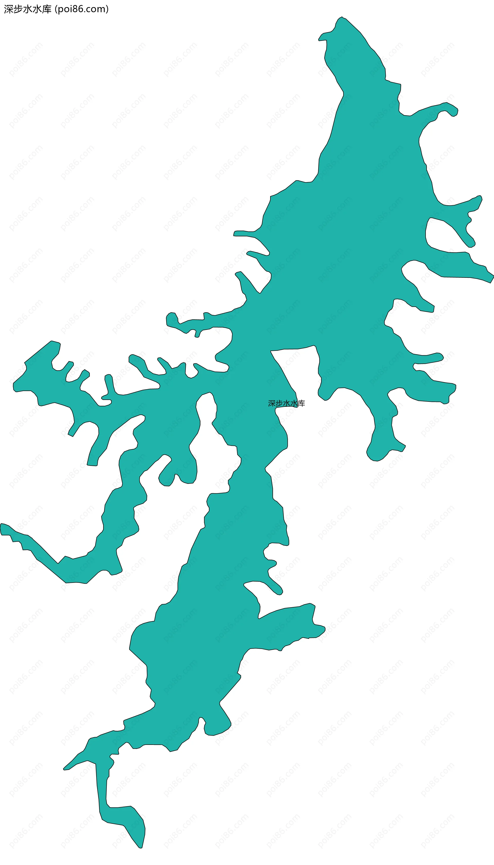 深步水水库边界地图