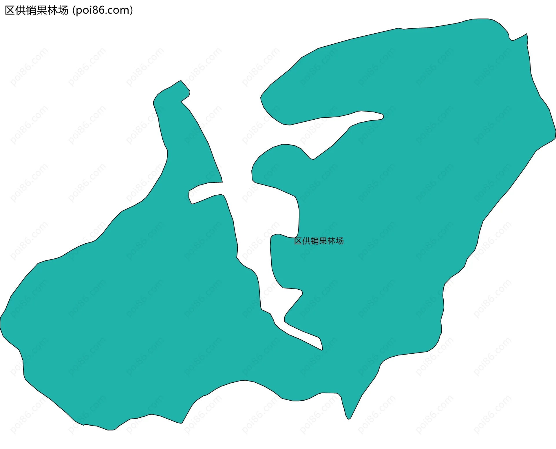 区供销果林场边界地图