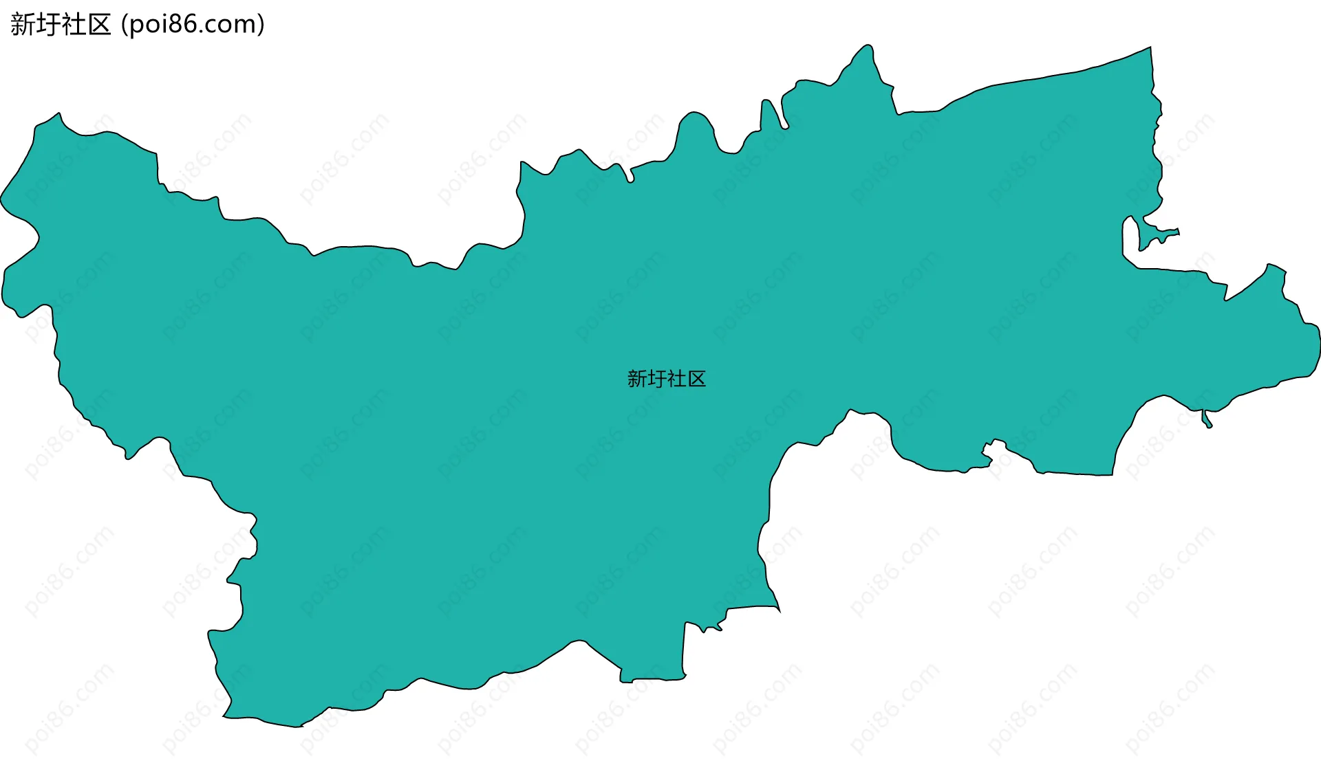 新圩社区边界地图