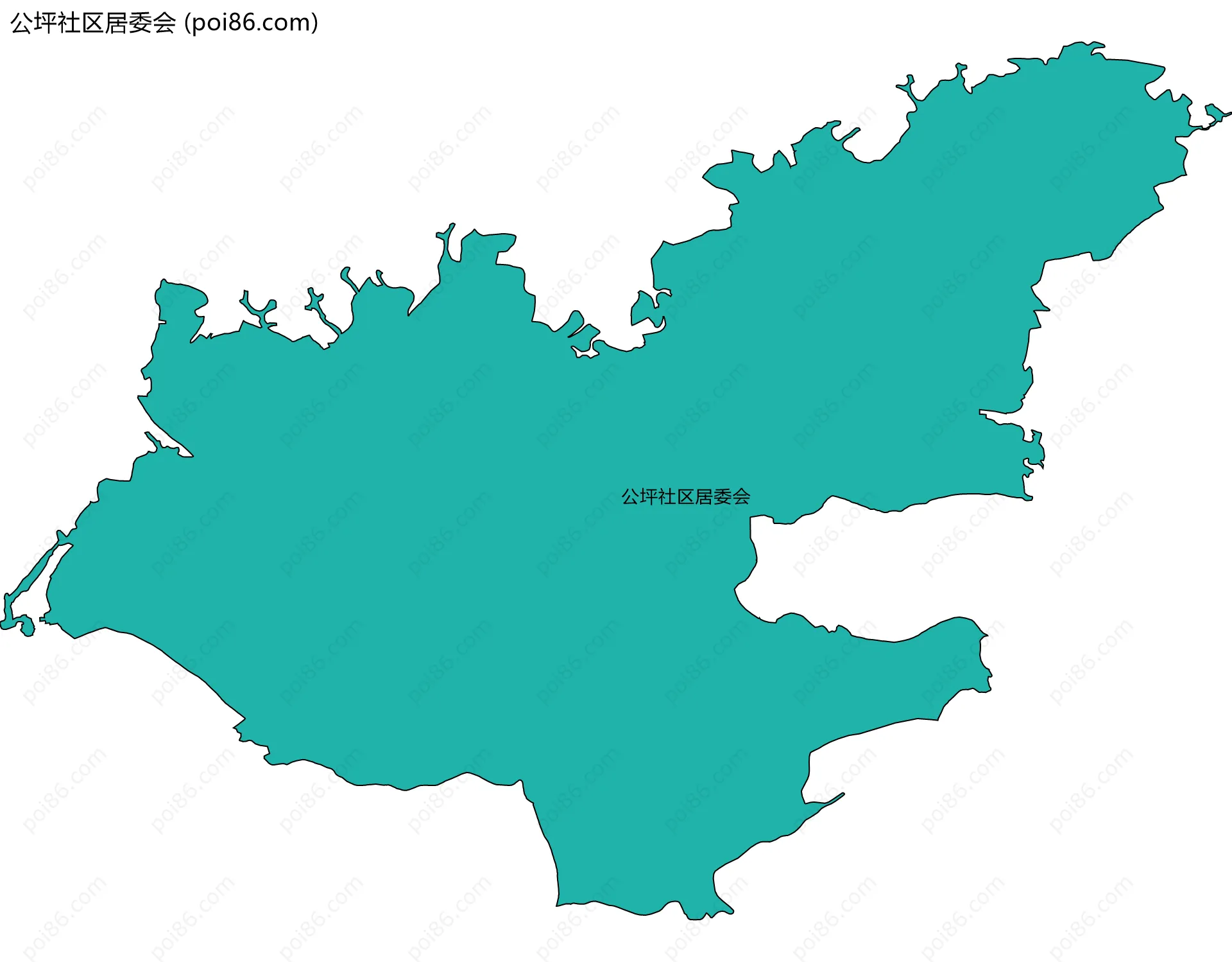 公坪社区居委会边界地图