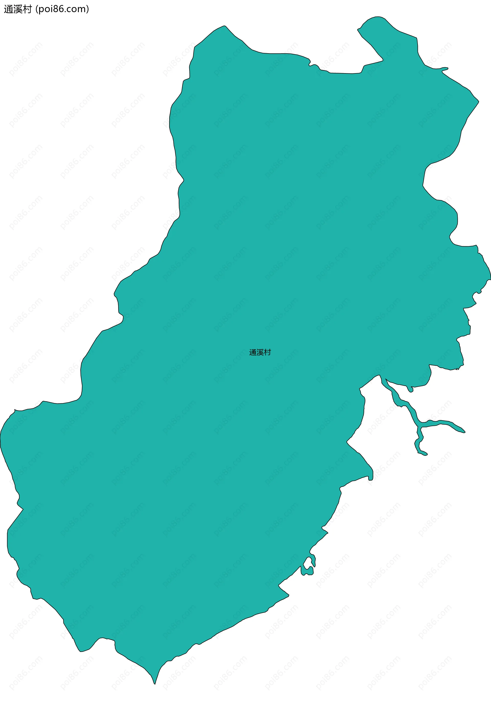 通溪村边界地图