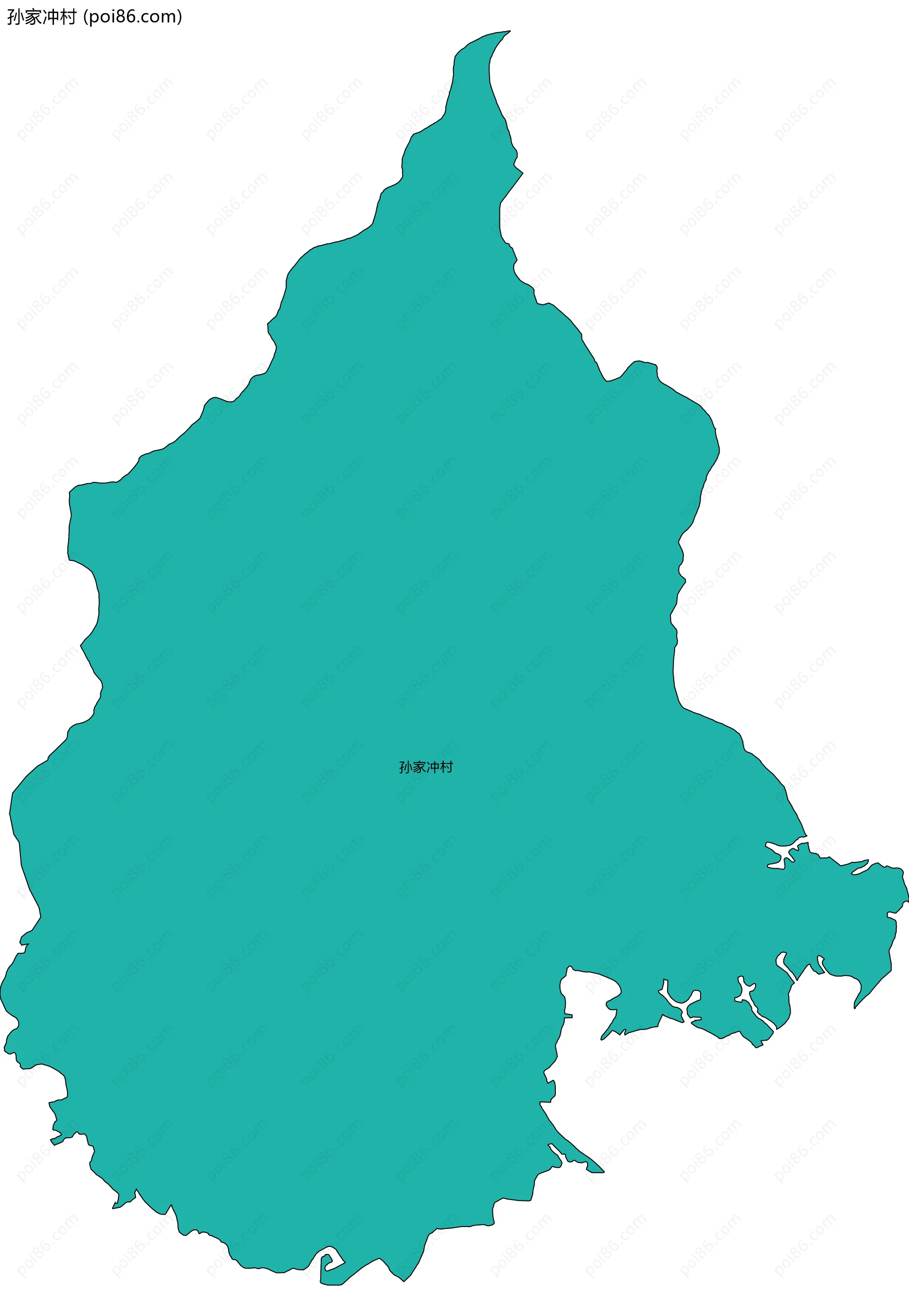 孙家冲村边界地图