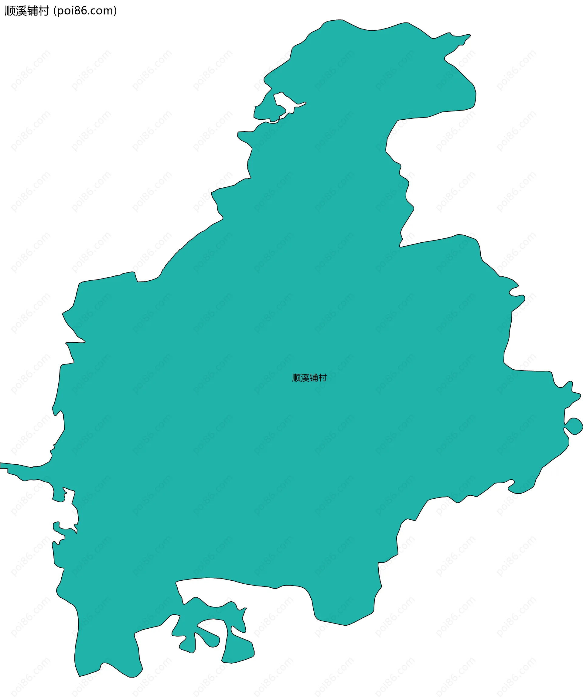 顺溪铺村边界地图