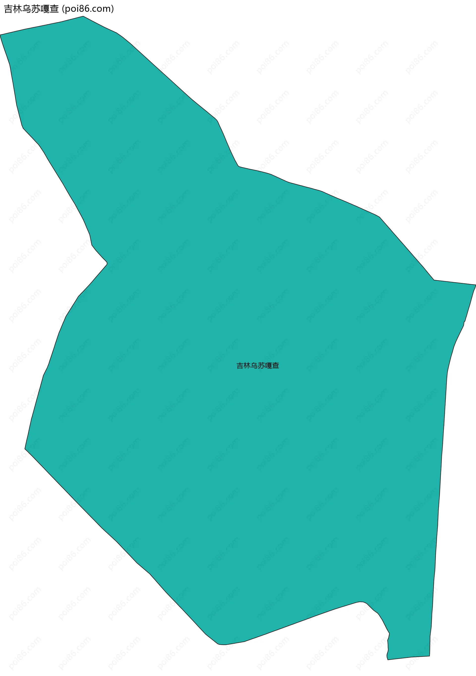 吉林乌苏嘎查边界地图