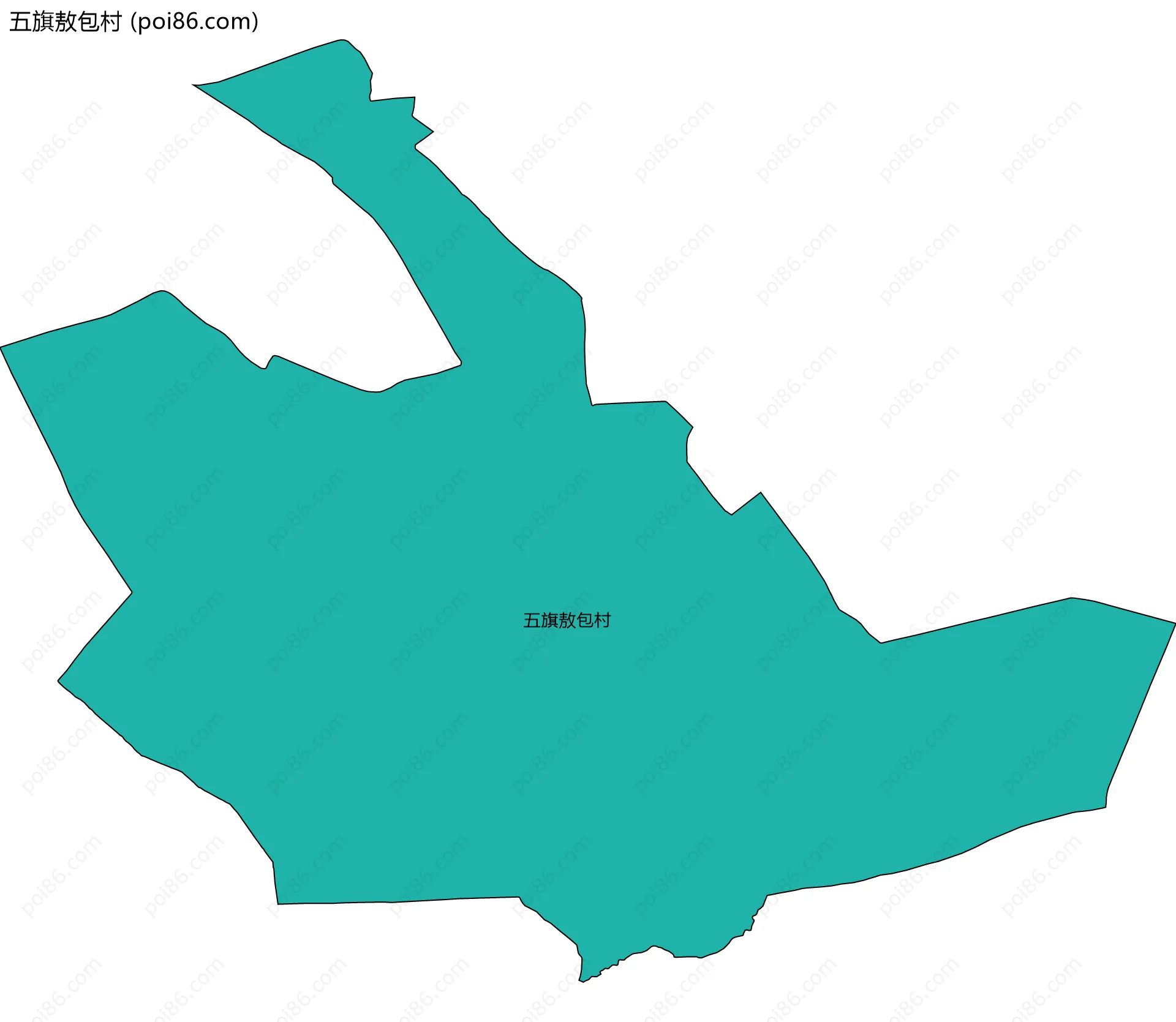 五旗敖包村边界地图