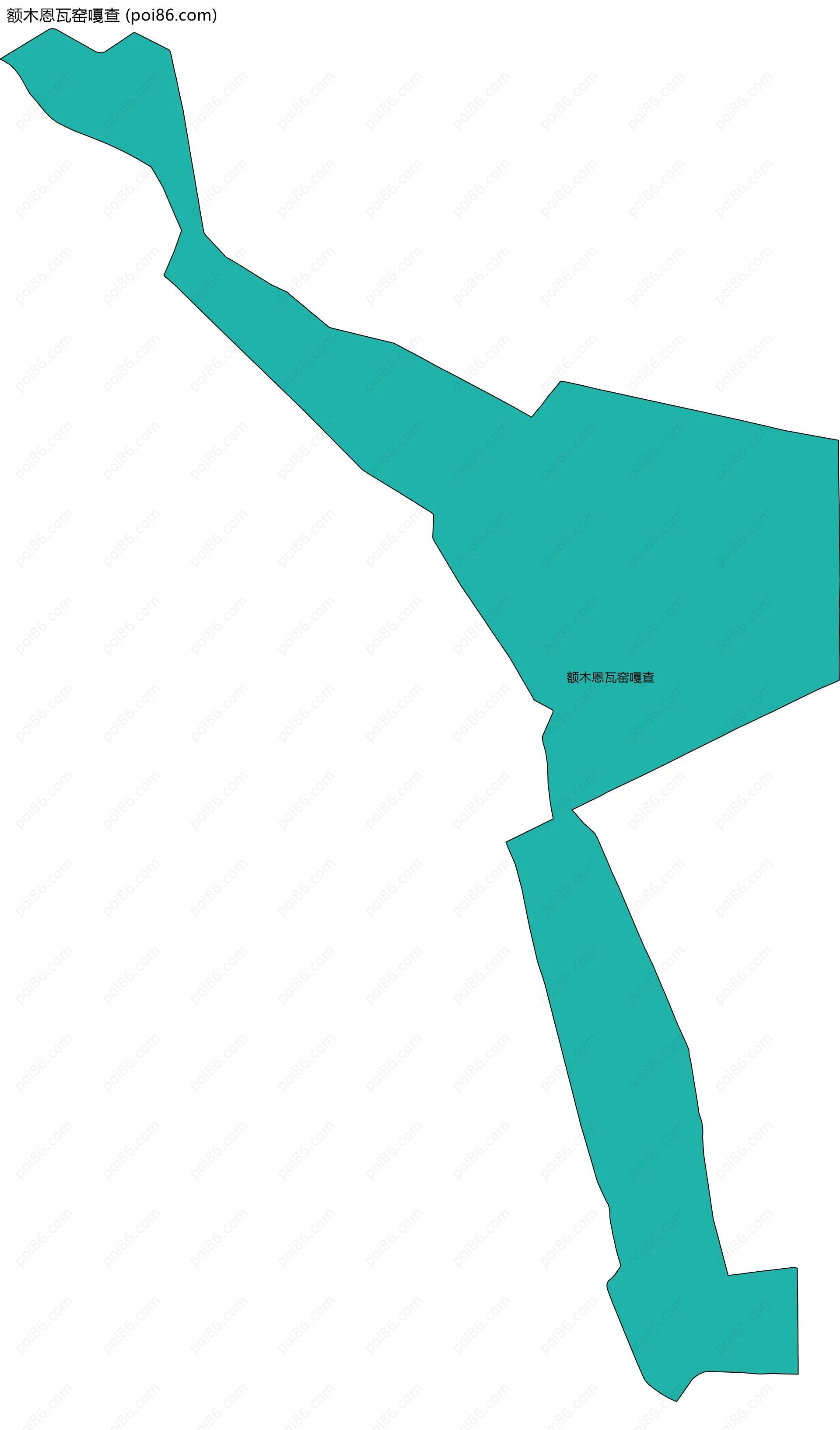 额木恩瓦窑嘎查边界地图