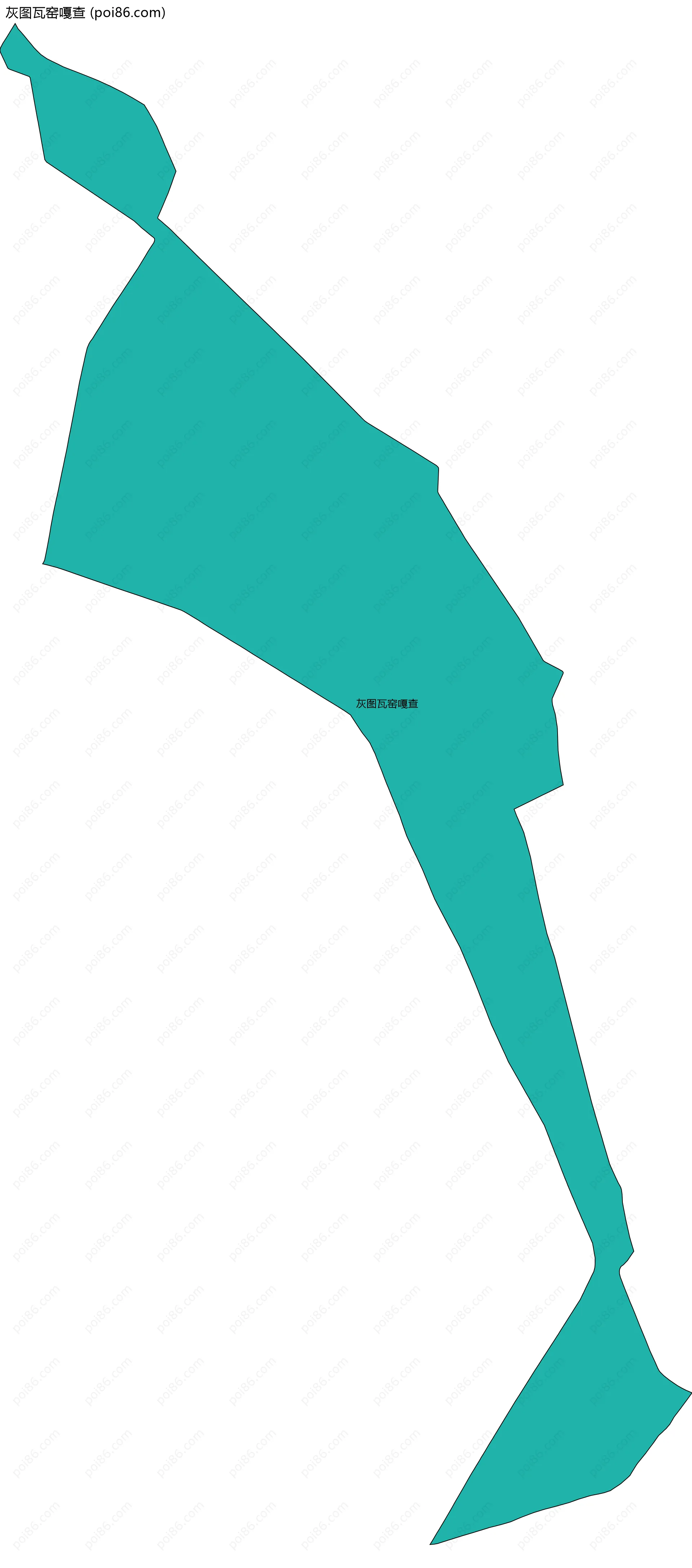 灰图瓦窑嘎查边界地图