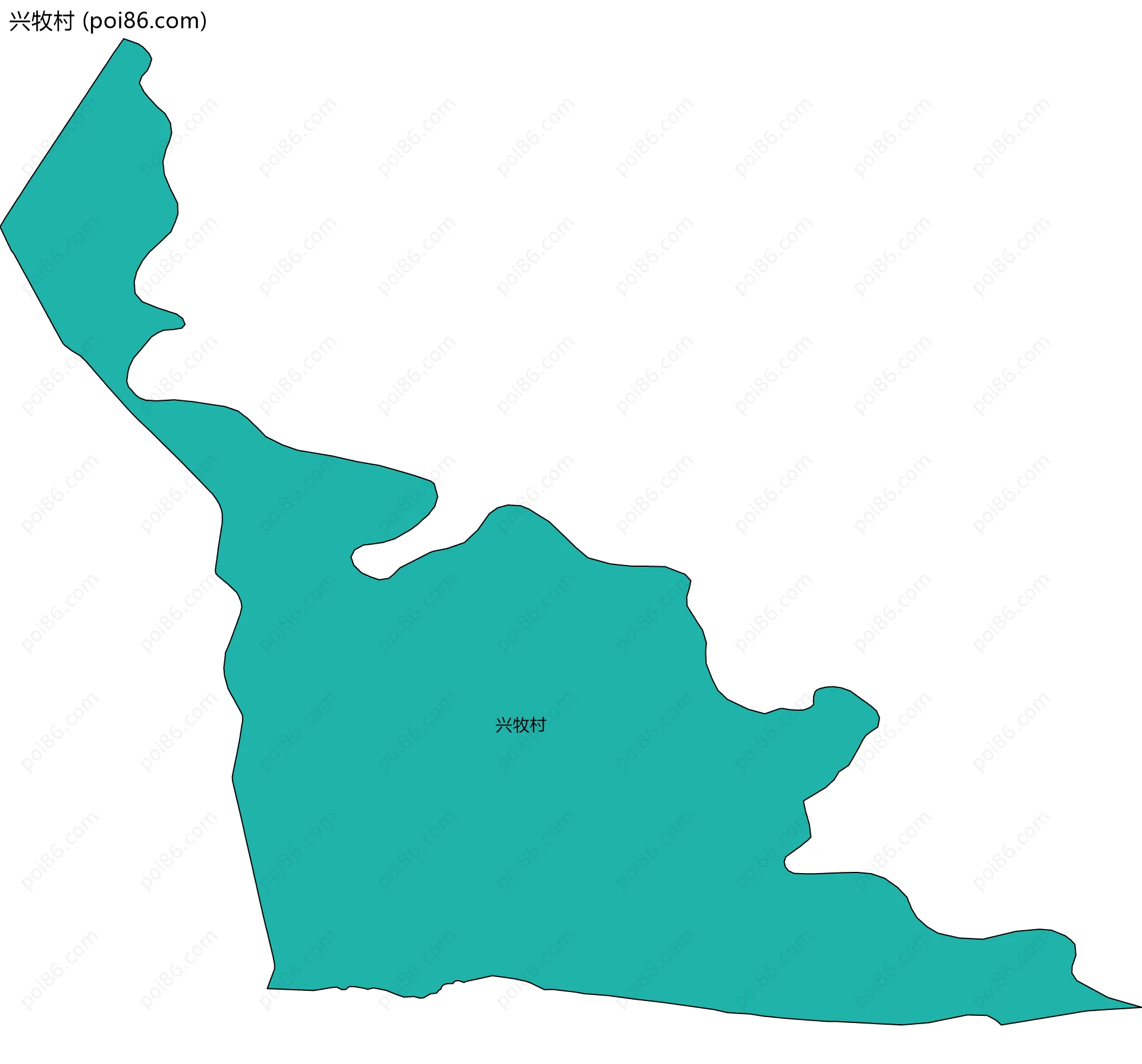 兴牧村边界地图
