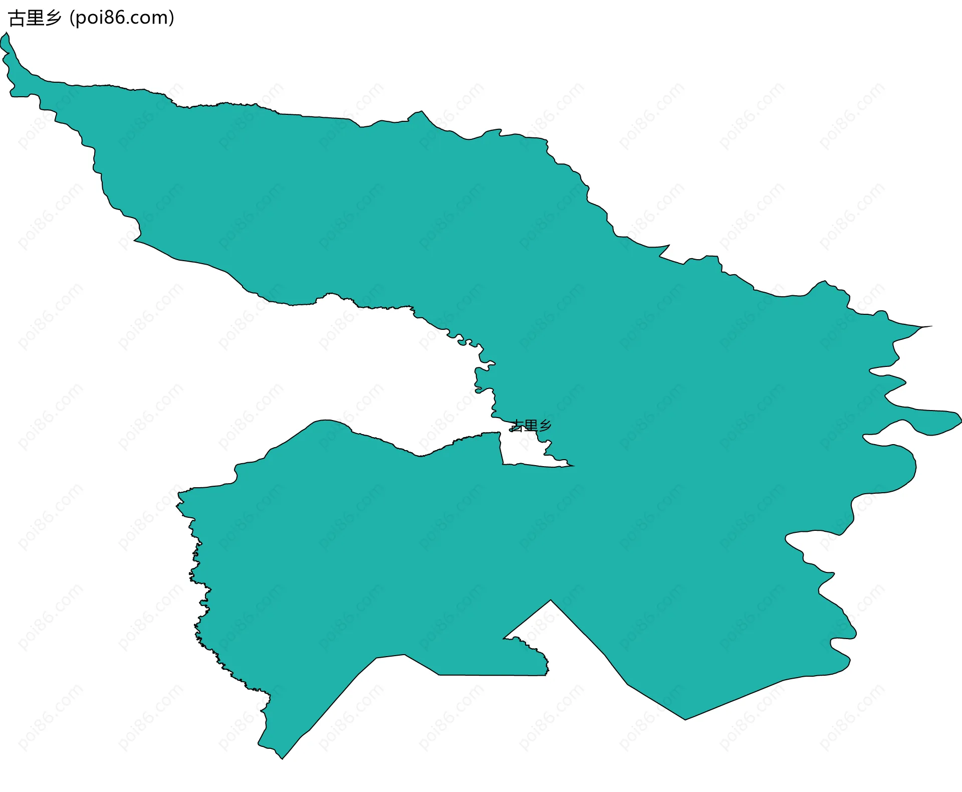 古里乡边界地图