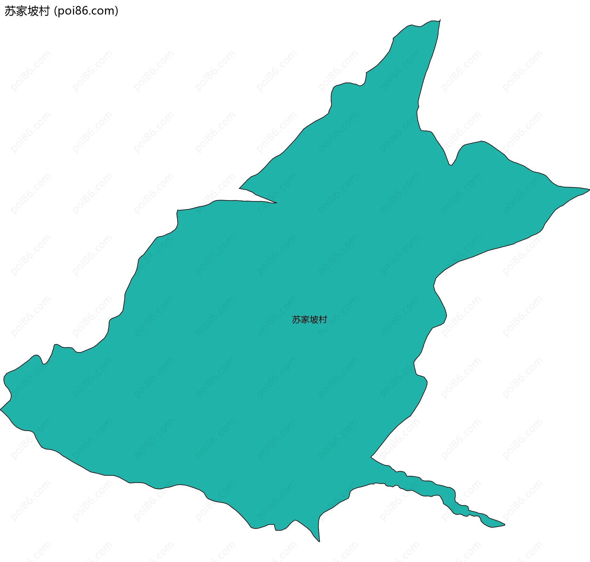 苏家坡村边界地图