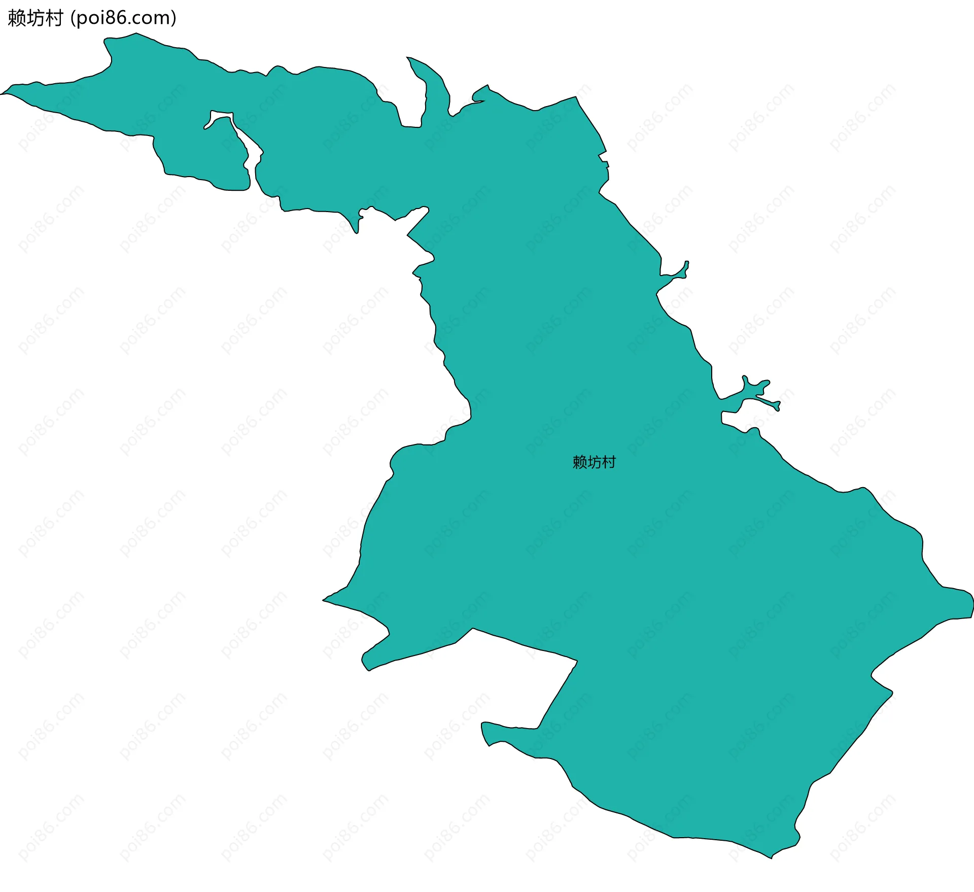 赖坊村边界地图