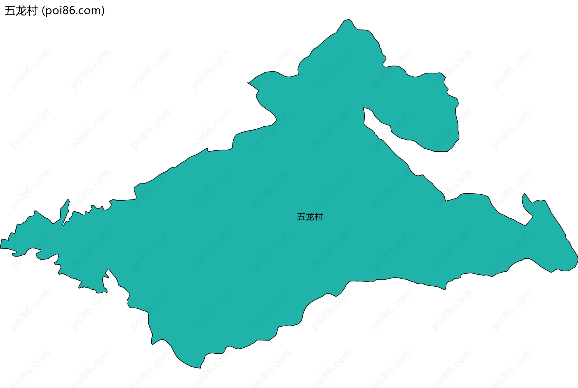 五龙村边界地图