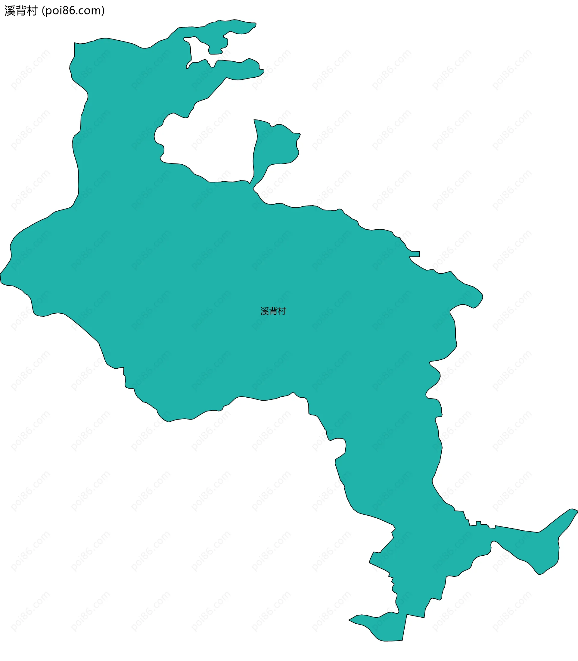 溪背村边界地图