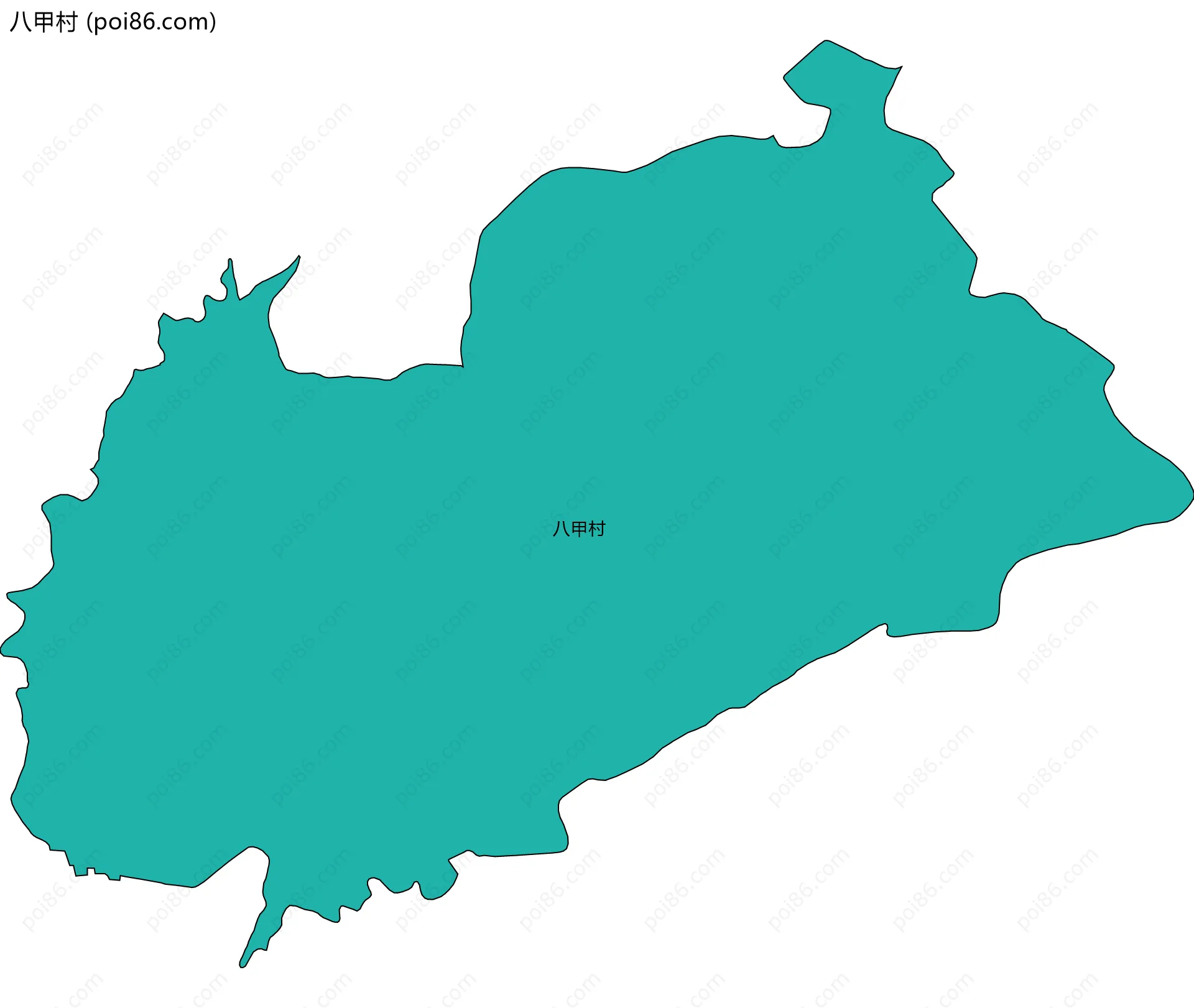 八甲村边界地图
