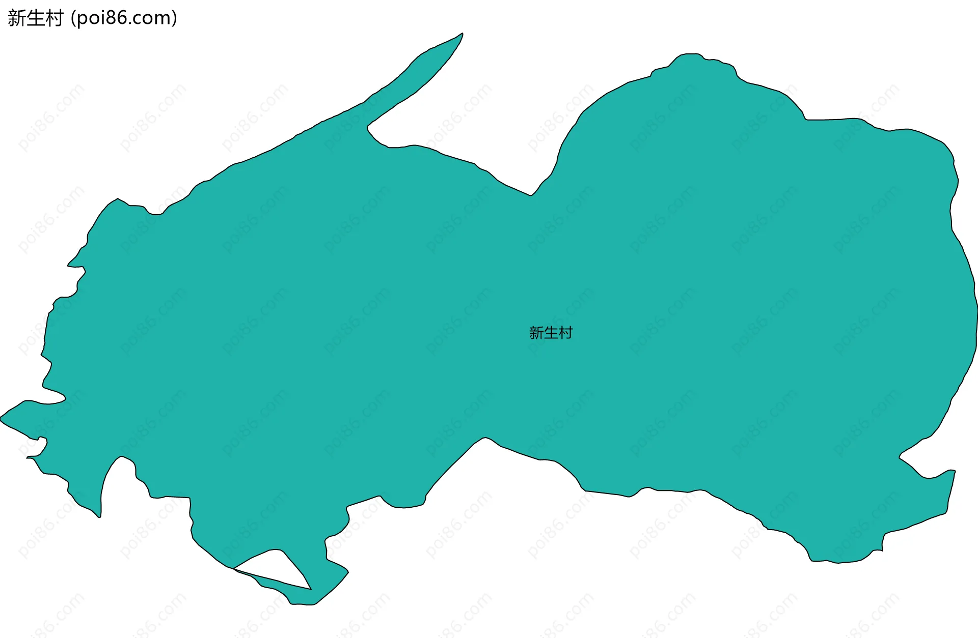 新生村边界地图